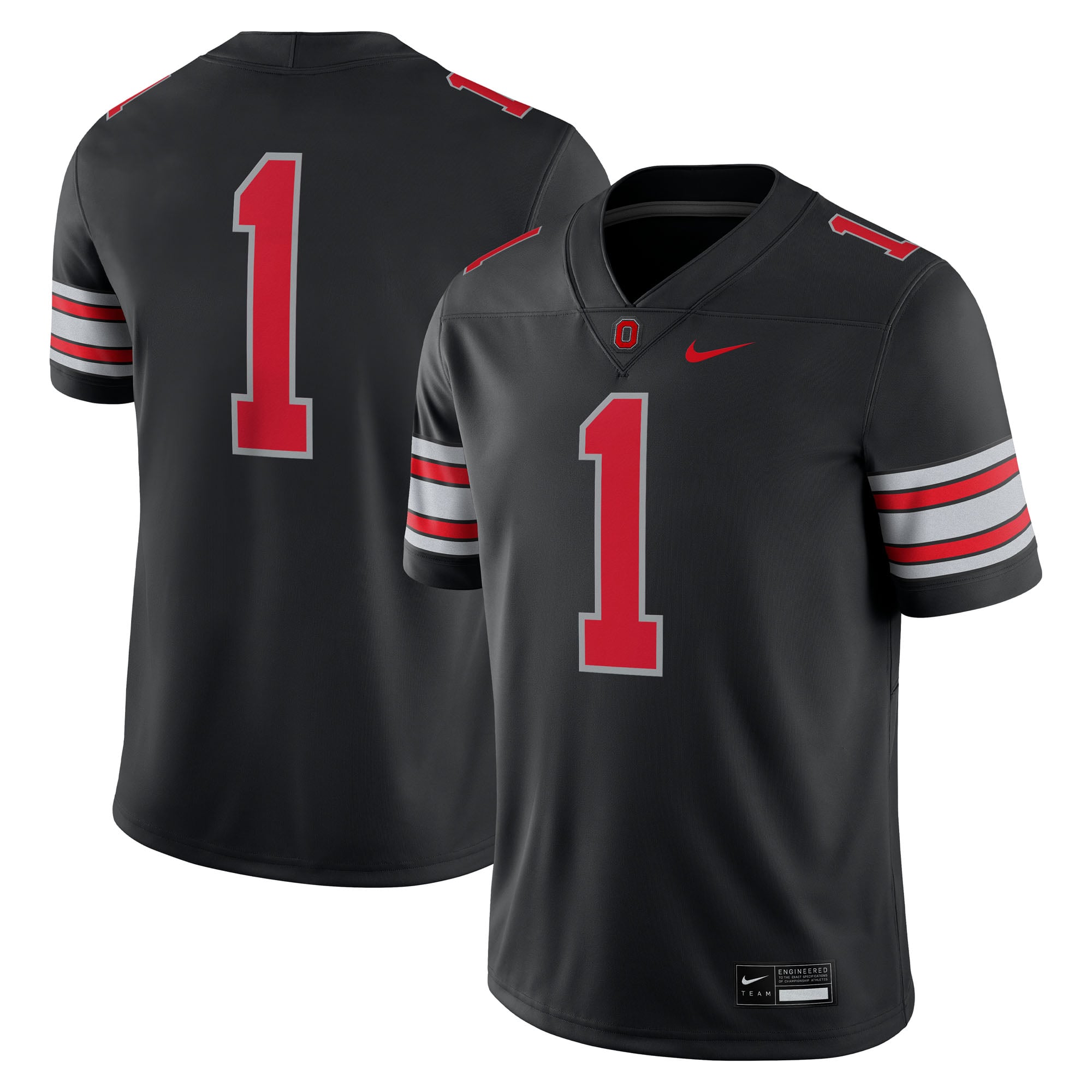 Men's Nike #1 Black Ohio State Buckeyes Alternate Game Football Jersey