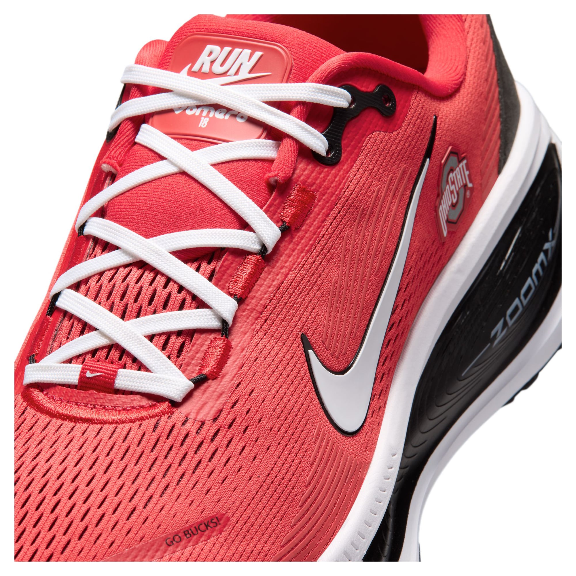 Men's Nike Ohio State Buckeyes Vomero 18 Running Shoes