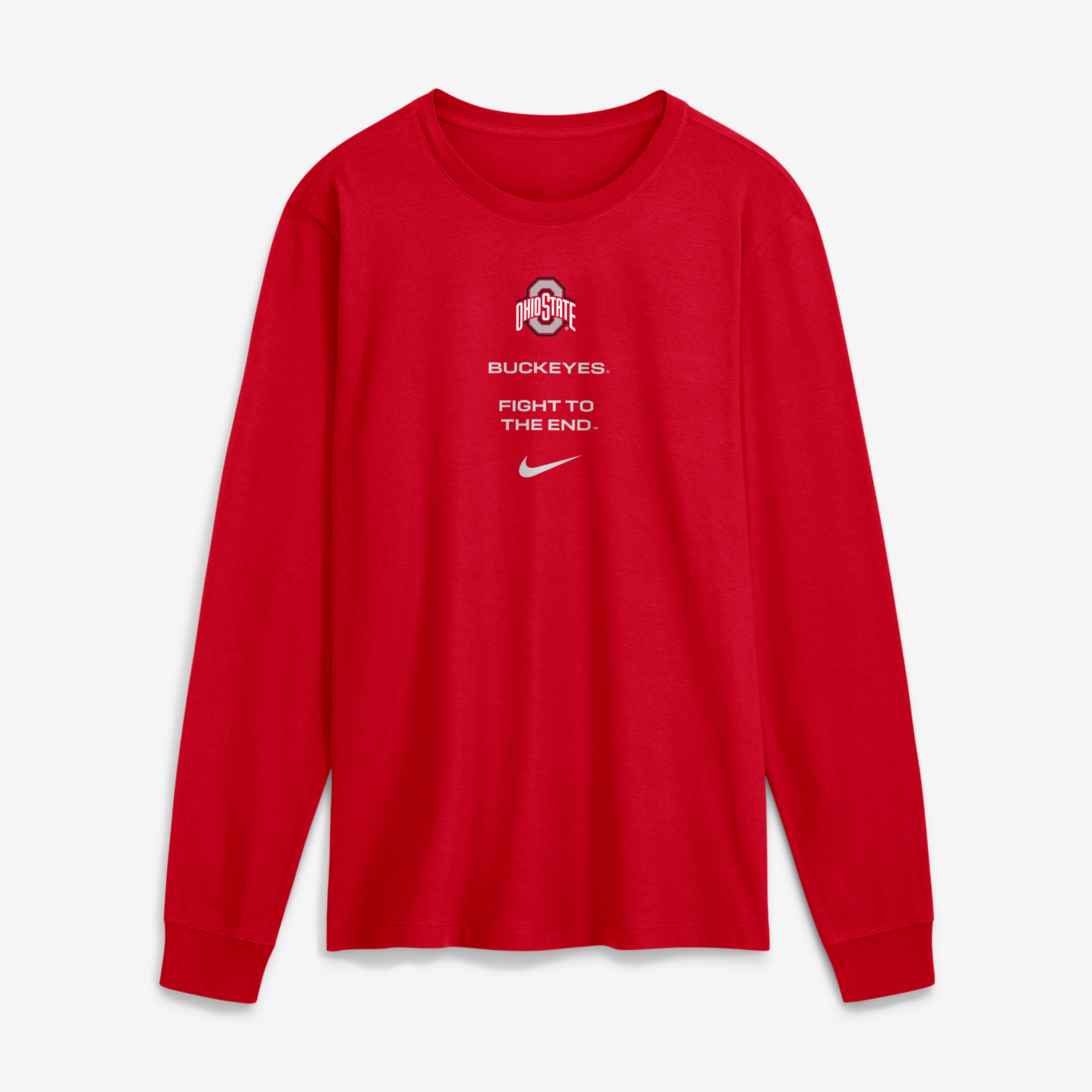 Men's Nike Scarlet Ohio State Buckeyes 2026 Sideline Dri-FIT Long Sleeve T-Shirt
