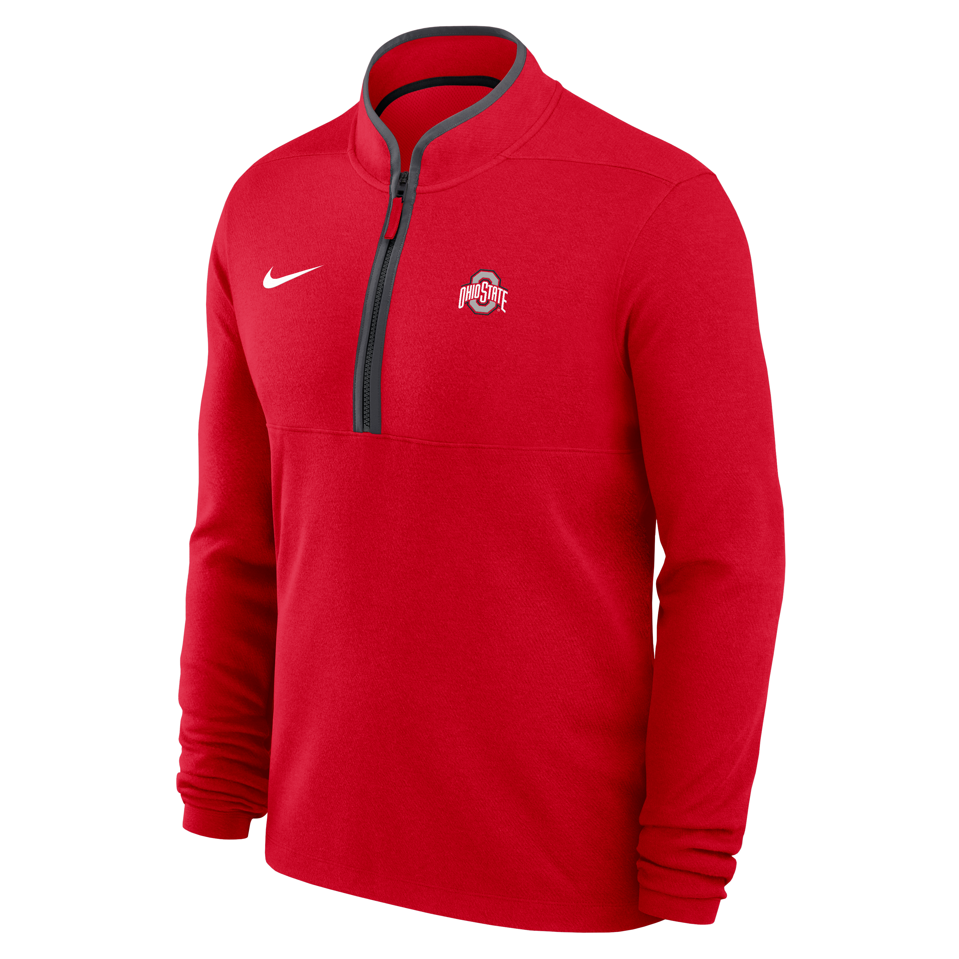 Pull-over Nike Scarlet Ohio State Buckeyes Dri-FIT Victory à demi-zip pour homme