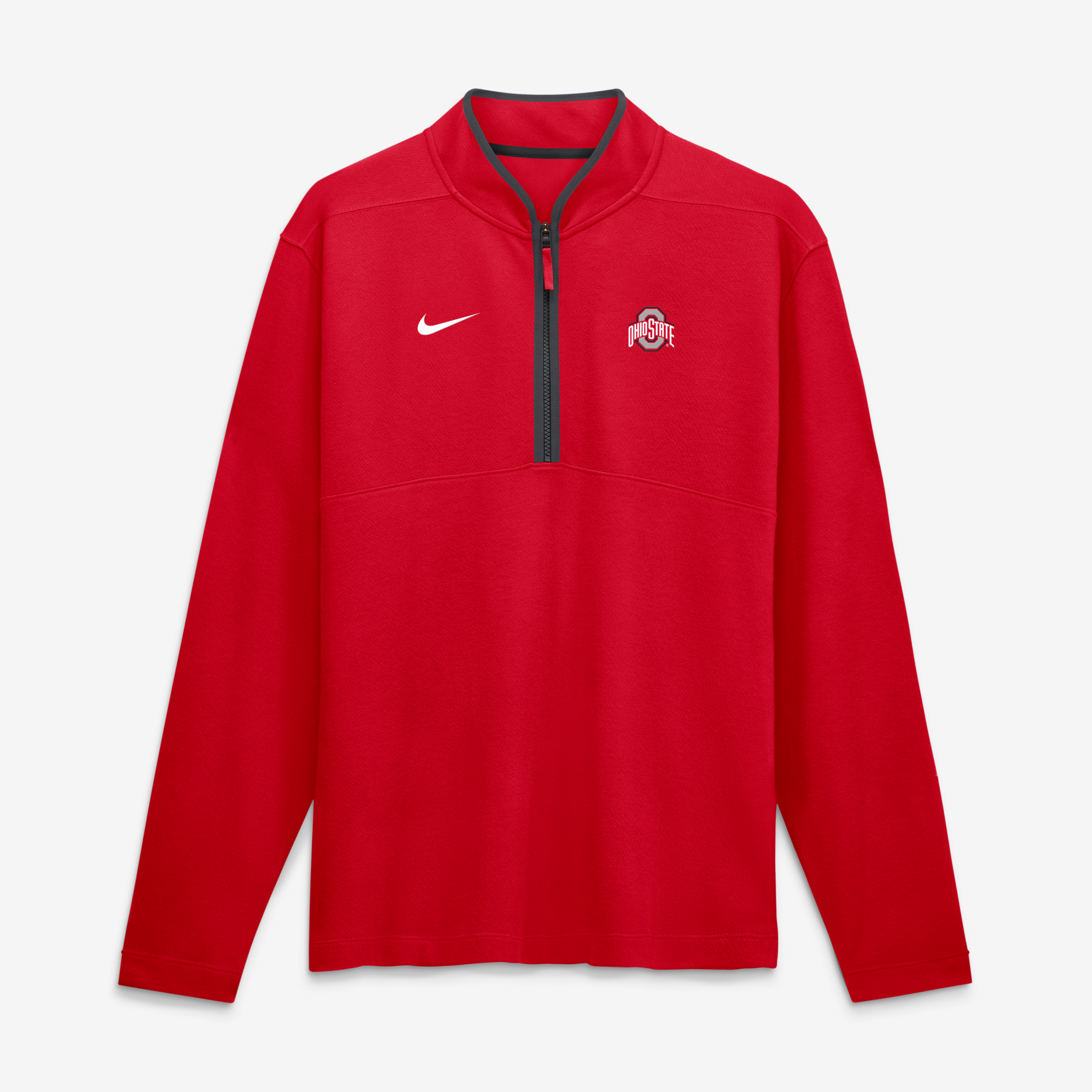 Pull-over Nike Scarlet Ohio State Buckeyes Dri-FIT Victory à demi-zip pour homme
