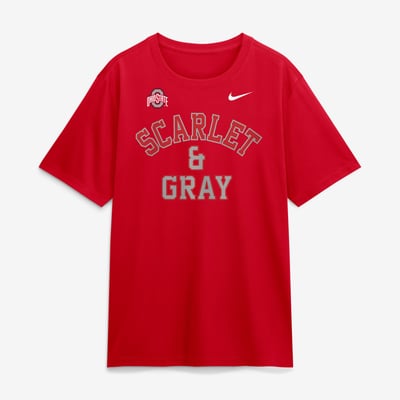  Ohio State Buckeyes Nike Primetime Arch Mantra Legend Dri-FIT T-Shirt - Scarlet