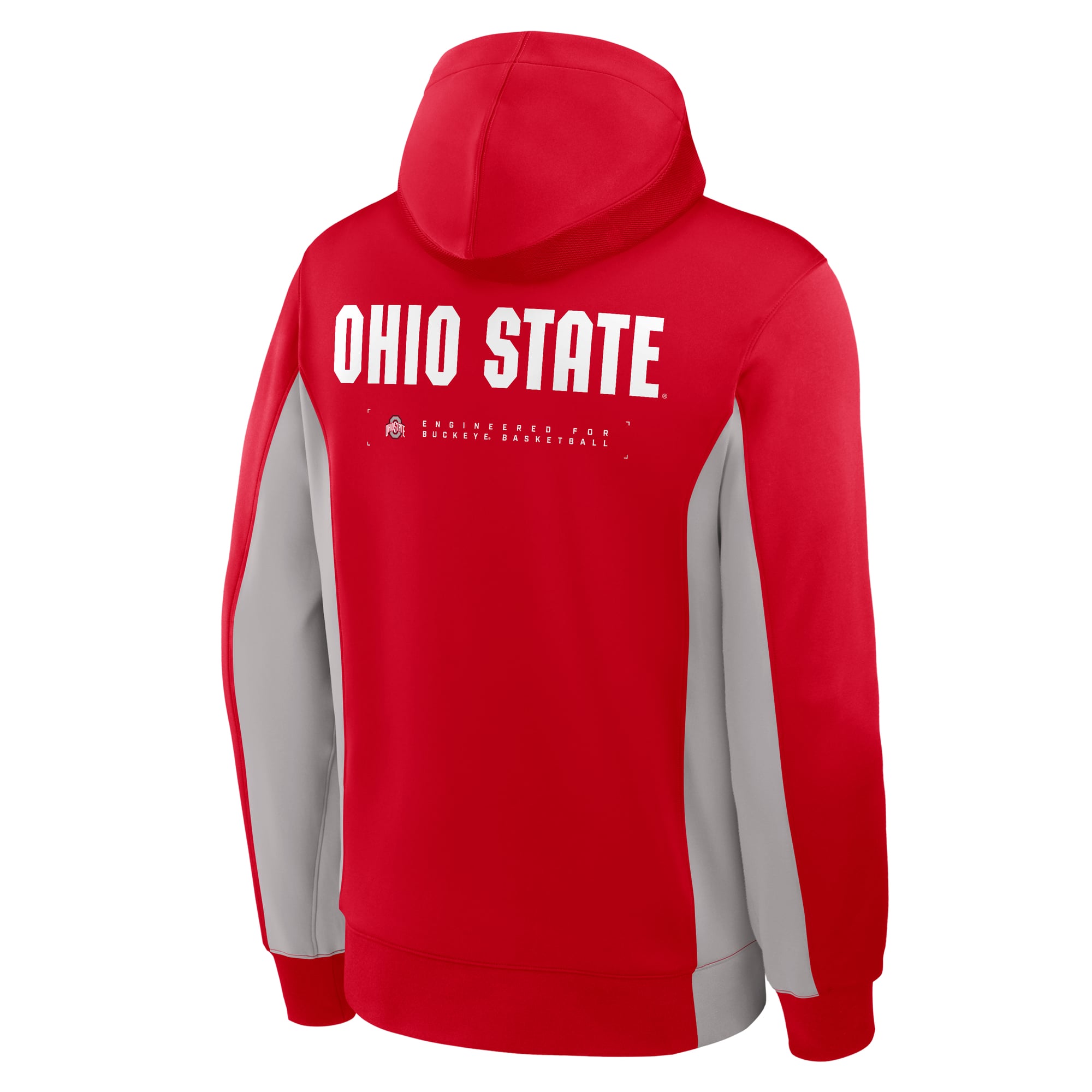 Men's Nike Scarlet/Gray Ohio State Buckeyes Courtside Game Dri-FIT Full-Zip Hooded Jacket