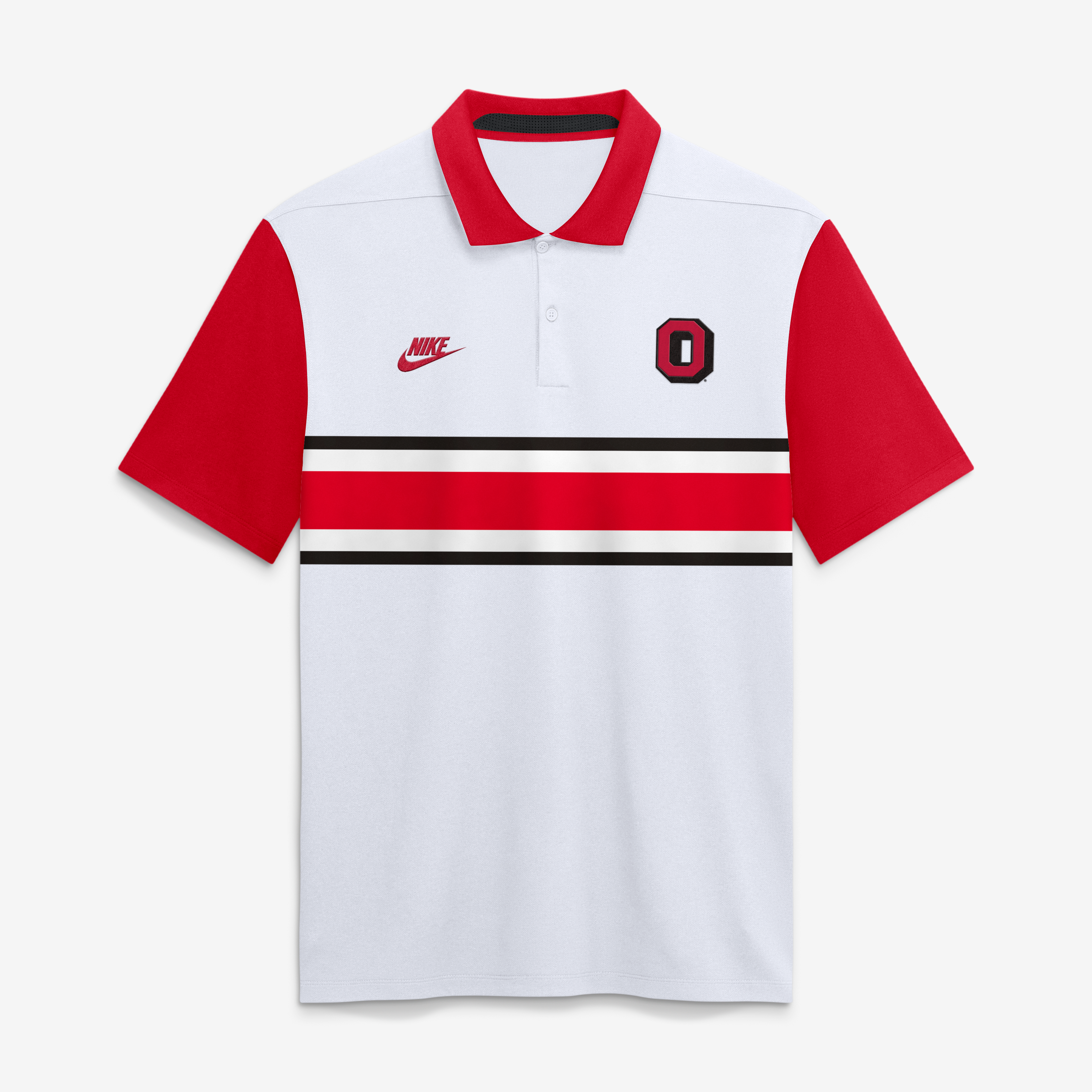Men's Nike White Ohio State Buckeyes Legacy Vapor Logo Dri-FIT Polo