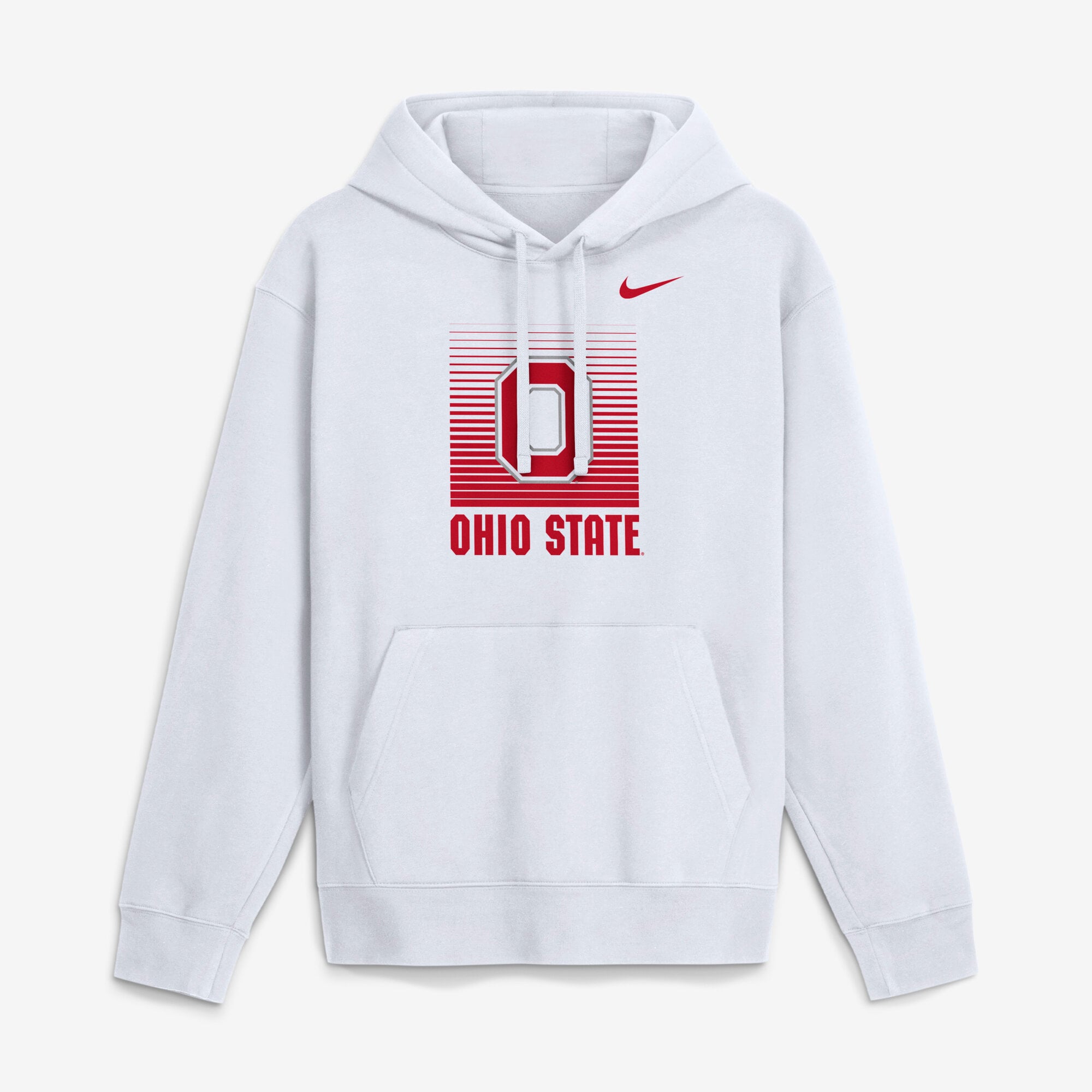 Men's Nike  Heather Gray Ohio State Buckeyes Primetime Gradient Square Club Hoodie