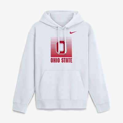  Ohio State Buckeyes Nike Primetime Gradient Square Club Hoodie - White