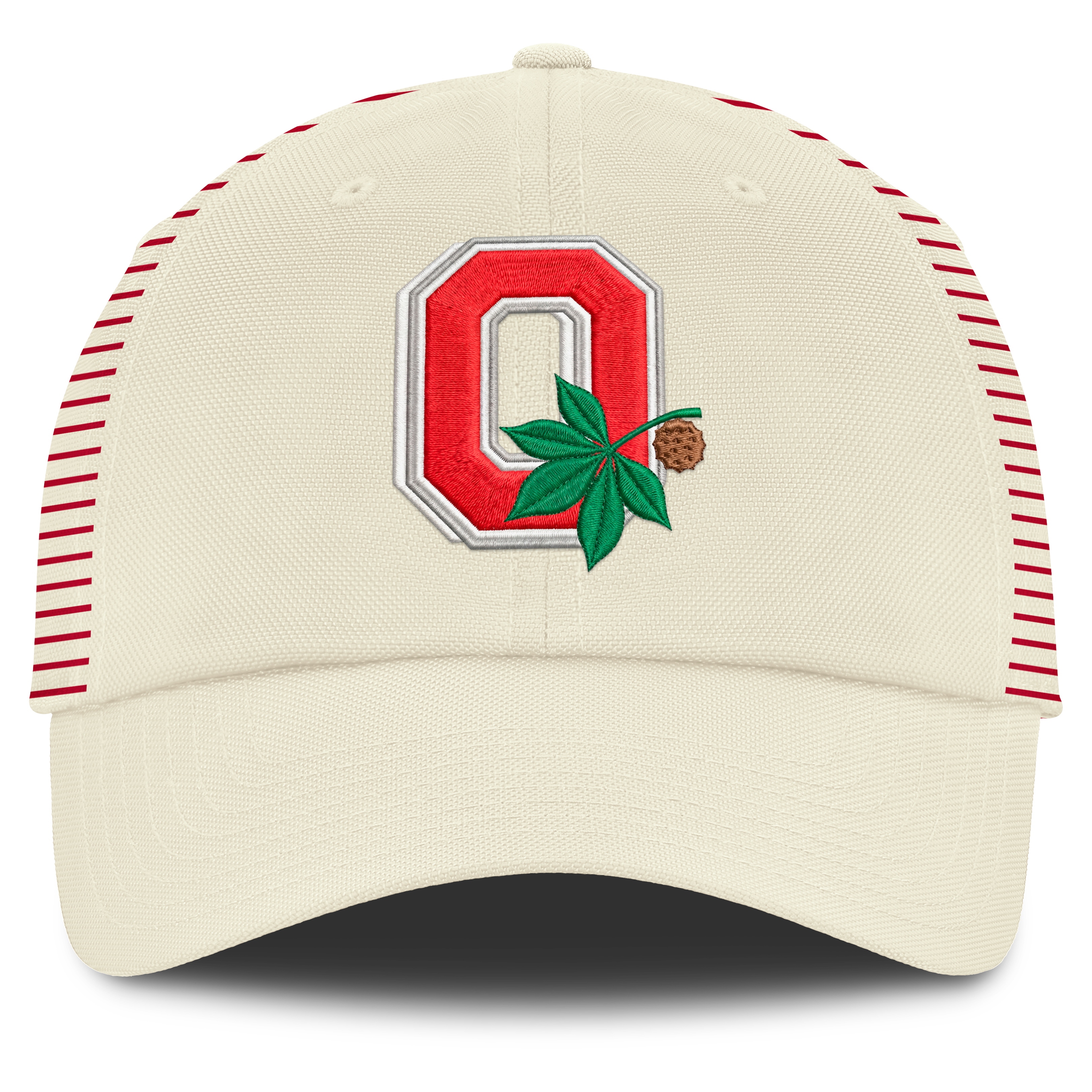 Casquette ajustable Nike blanche pour homme, logo Vault des Ohio State Buckeyes, rayures, technologie Dri-FIT