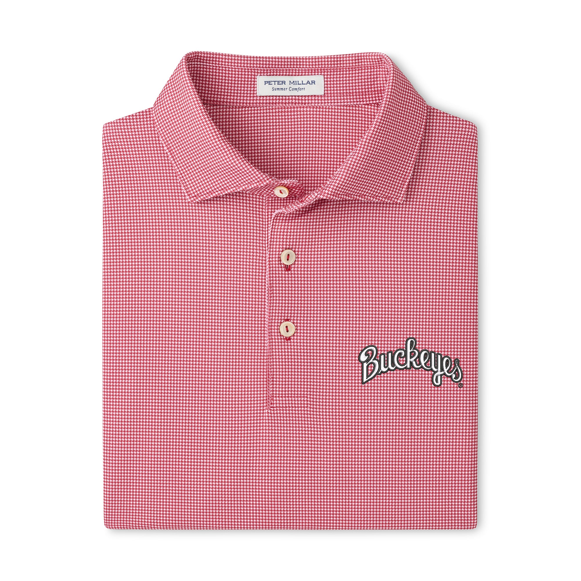 Polo Peter Millar Scarlet Ohio State Buckeyes Border Performance Jersey pour homme