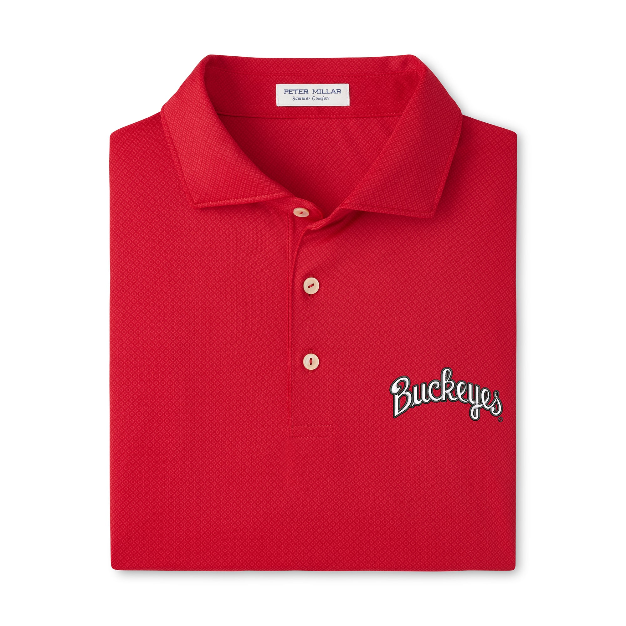 Polo de performance Peter Millar Scarlet Ohio State Buckeyes Hugo pour homme