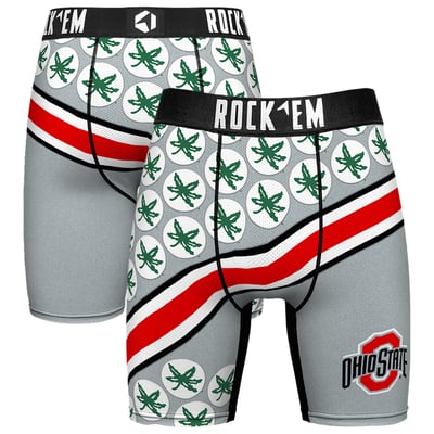  Ohio State Buckeyes Rock Em Helmet Series Boxer Briefs - Scarlet
