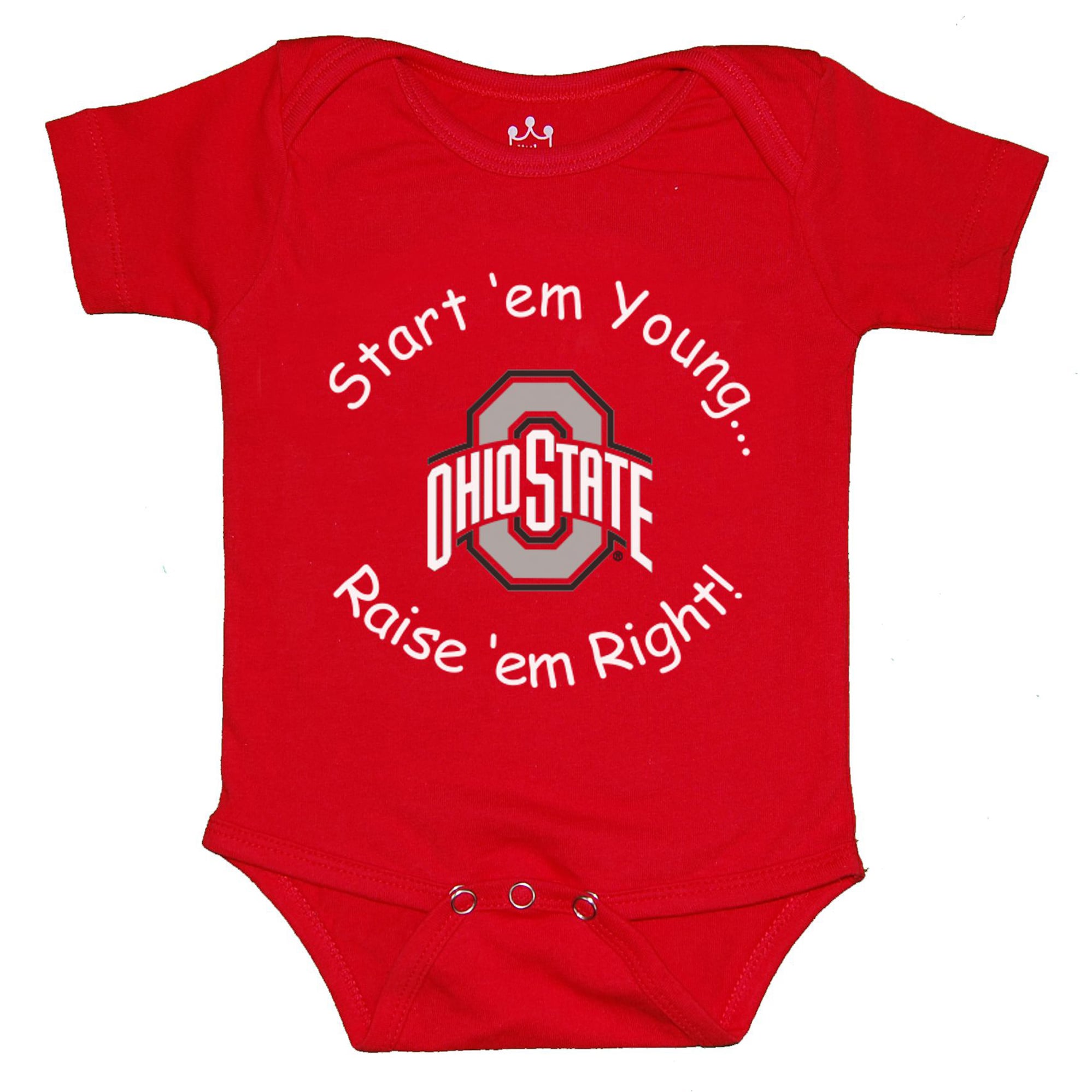 Body pour nouveau-né et bébé Little King Scarlet Ohio State Buckeyes « Start 'Em Young »