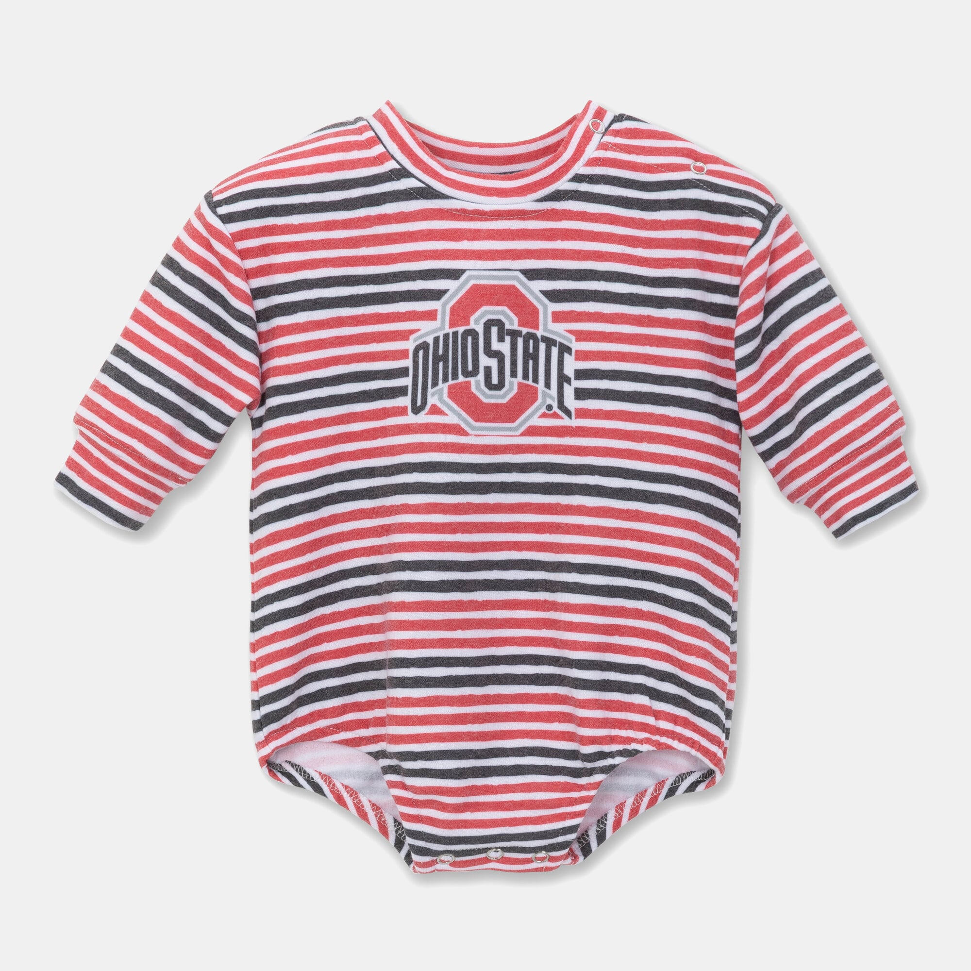 Newborn & Infant ZooZatz Scarlet Ohio State Buckeyes Cozy Fleece Bodysuit