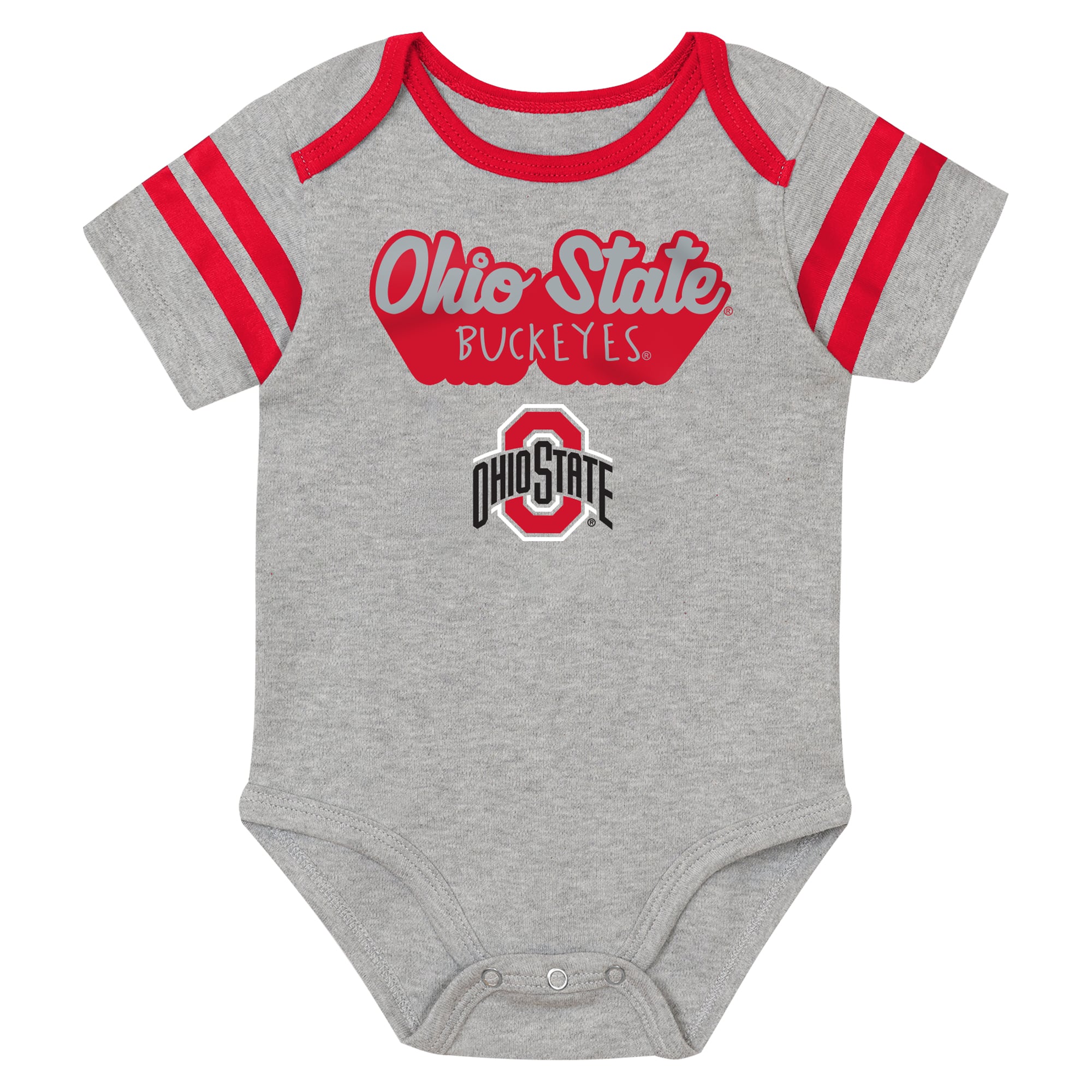 Newborn Outerstuff Red Ohio State Buckeyes Star Player Three-Piece Bodysuit Set
