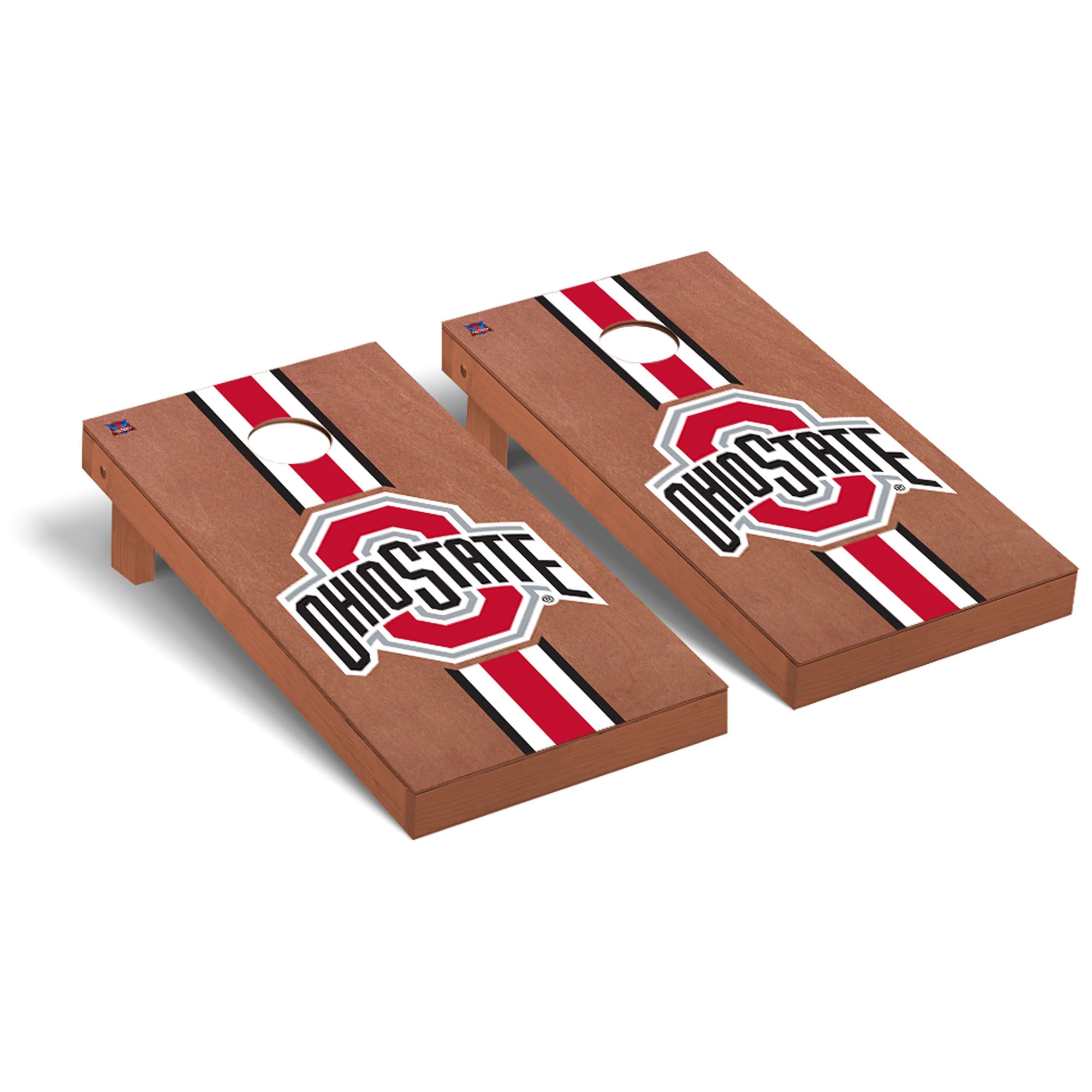 Ohio State Buckeyes 2' x 4' Rosewood Stained Stripe Regulation Cornhole ...