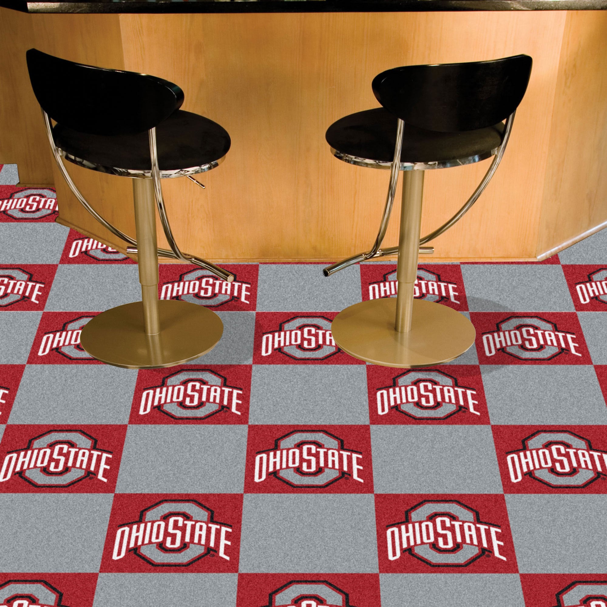 【rug】希少 アメフト OHIO STATE チーム タペストリー ラグ Ohio State Buckeyes 20-Piece 18