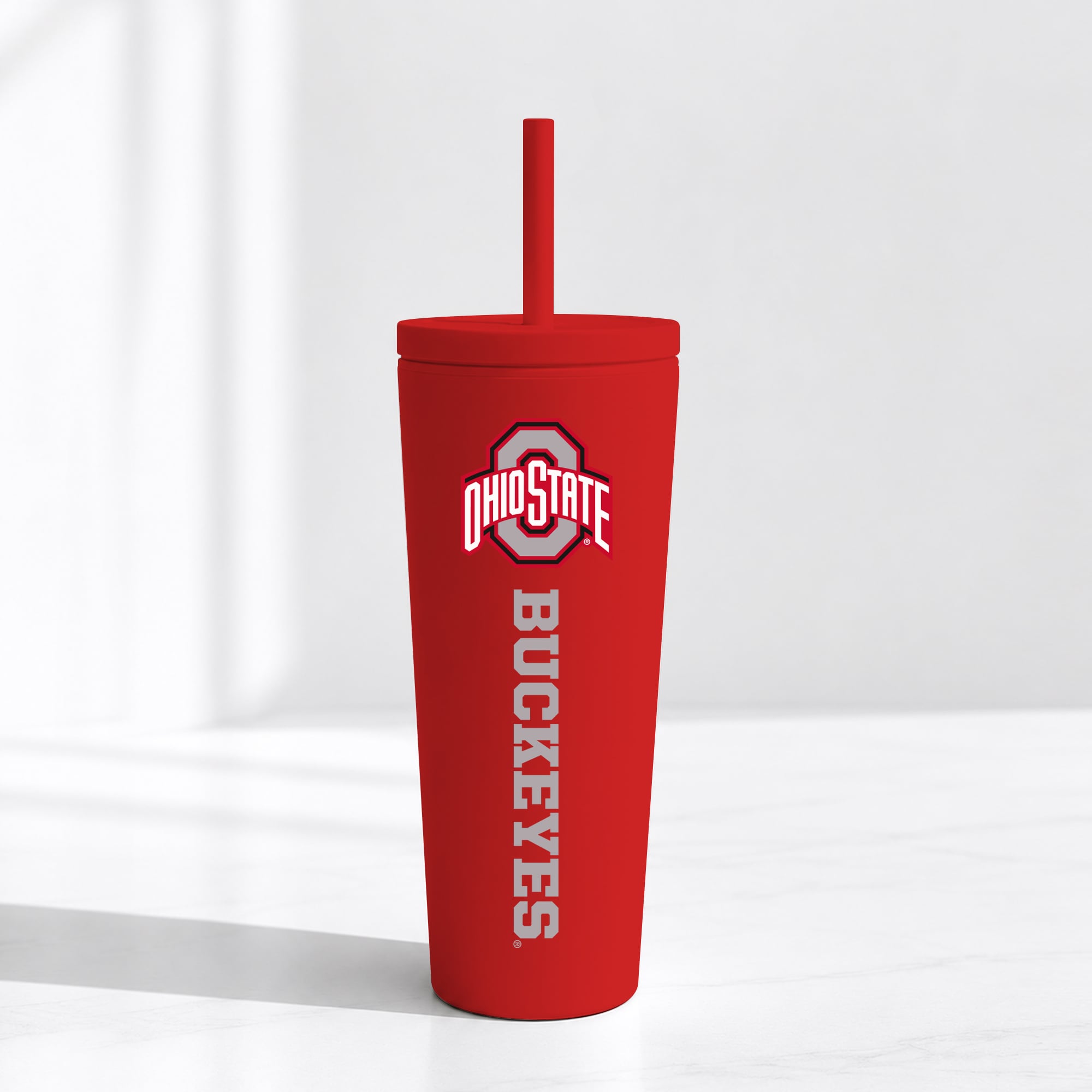 Ohio State Buckeyes 24oz. No Spill Straw Tumbler