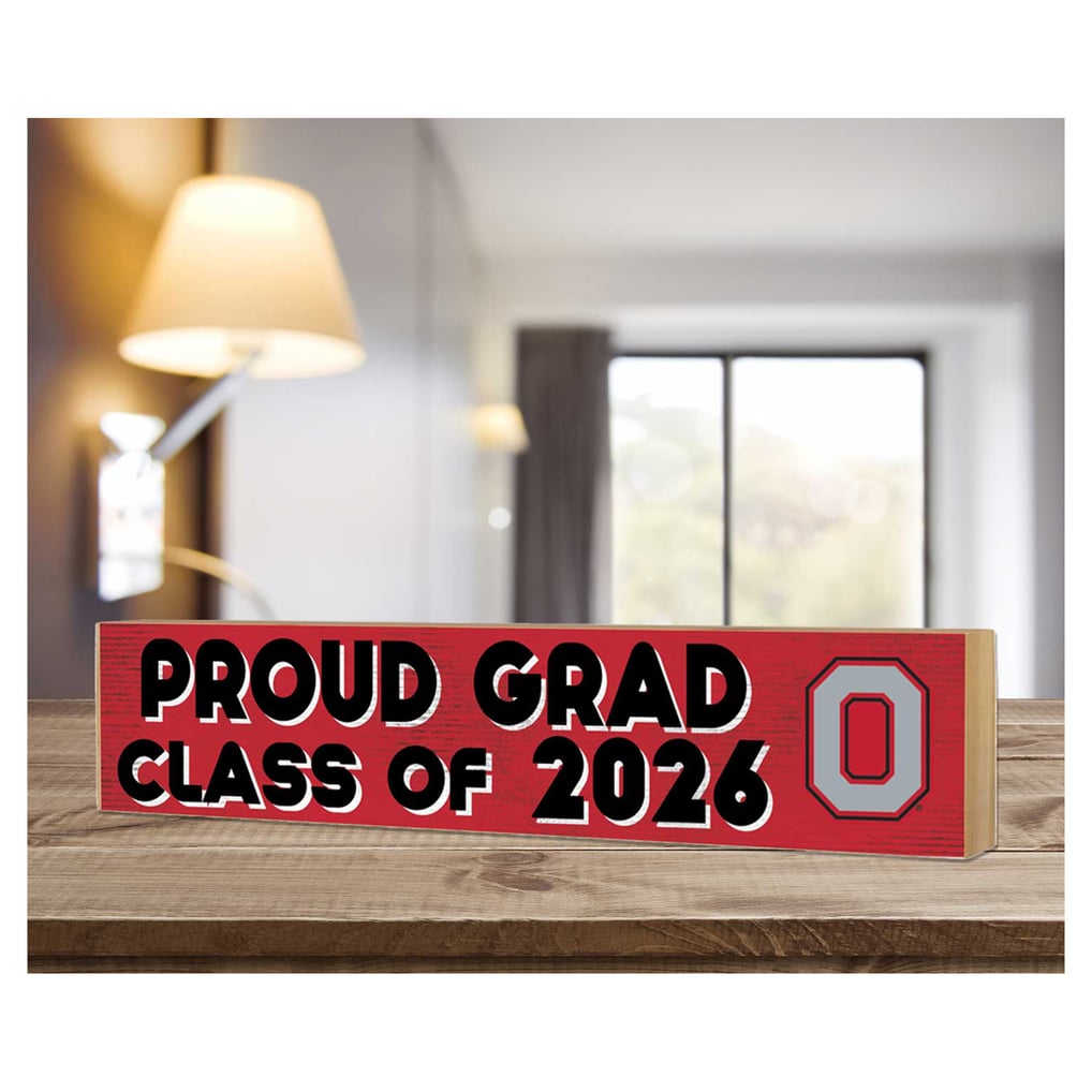 Ohio State Buckeyes 3" x 13" Proud Grad Class of 2026 Block Sign