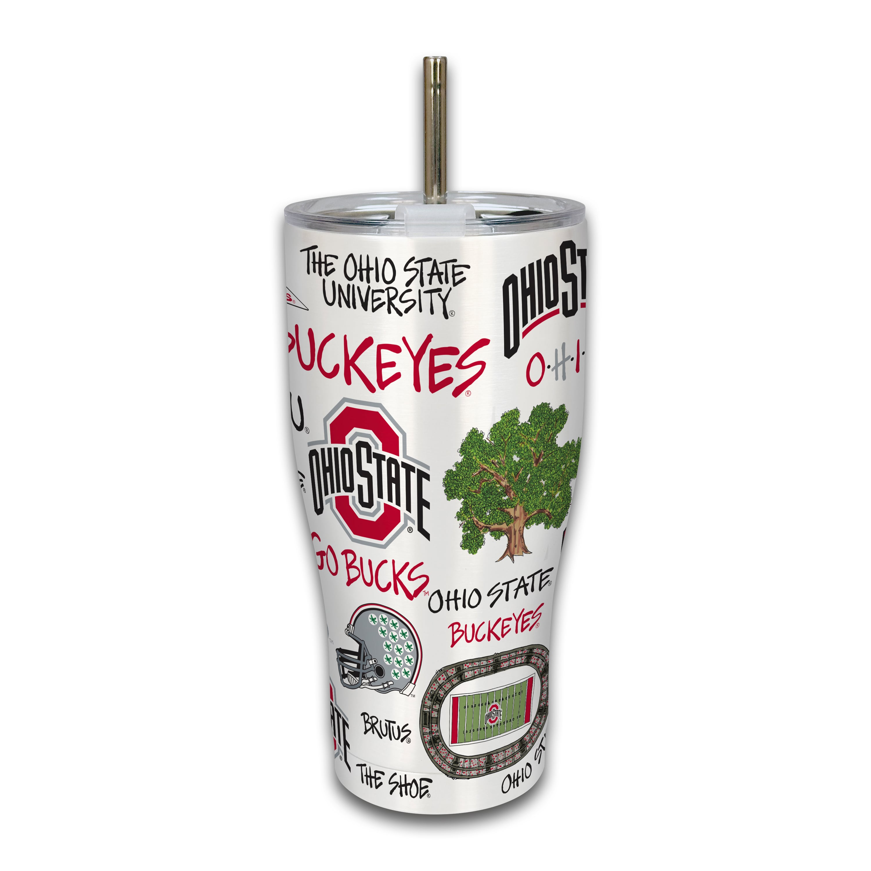 Ohio State Buckeyes 30oz. Icon Metal Tumbler