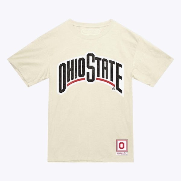 Ohio State Buckeyes Cream Retro Logo T-Shirt