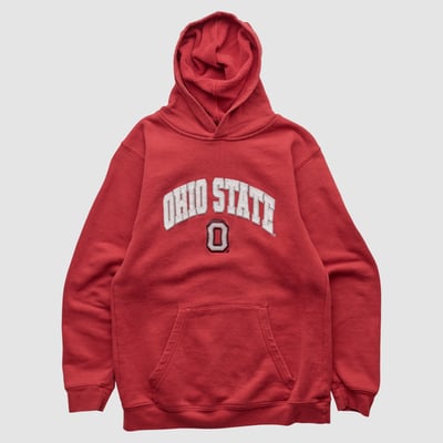 Ohio State Buckeyes Genuine Stuff 2000s Hooded Pullover Sweatshirt - Red - XXS by Fanatics Real Vintage