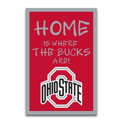 Ohio State Buckeyes Home Is Where 12" x 18" Garden Flag
