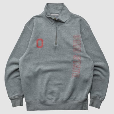 Ohio State Buckeyes Jansport 2010s 1/4 Zip Sweatshirt - Heather Gray - XS by Fanatics Real Vintage