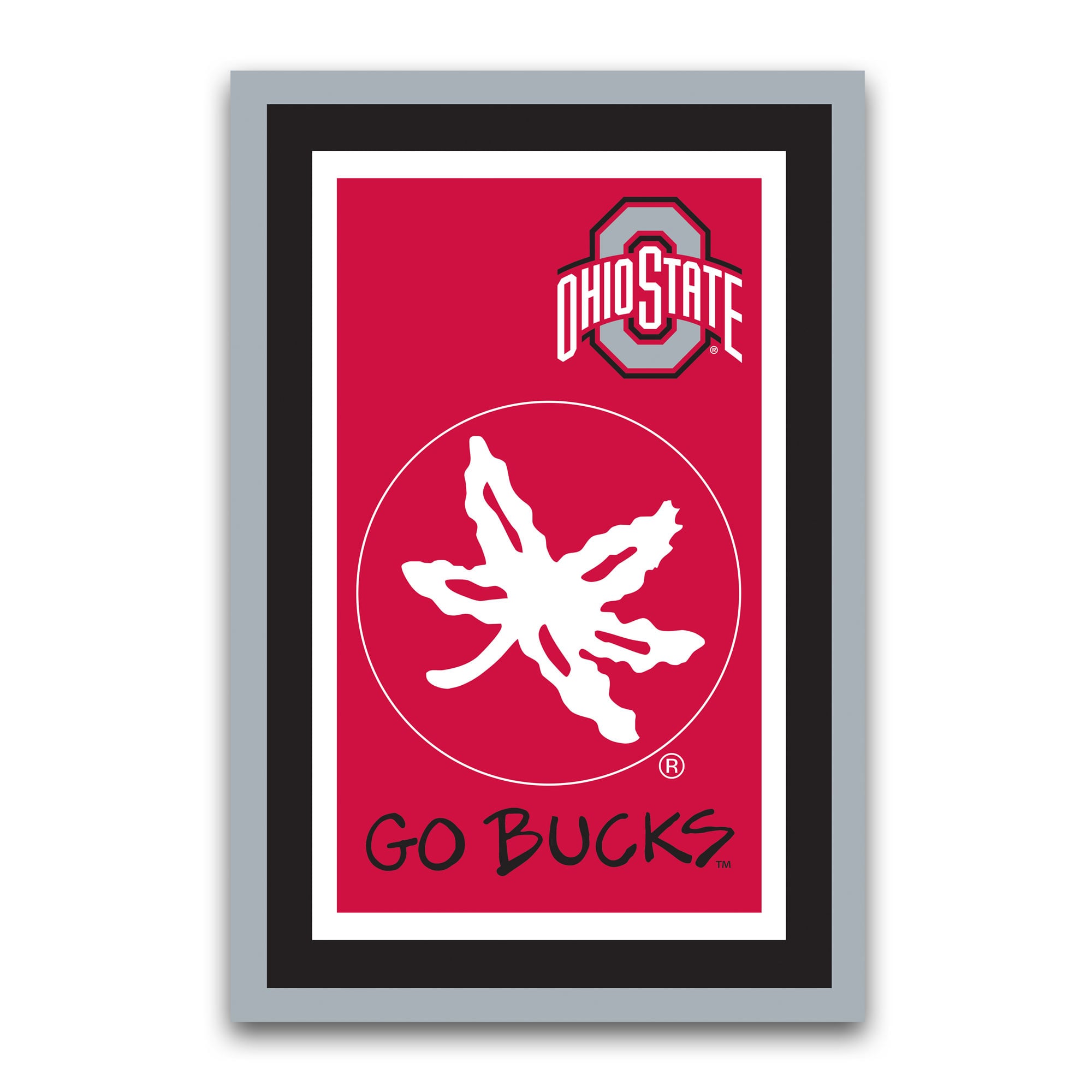 Drapeau de jardin avec logo de l'équipe Ohio State Buckeyes