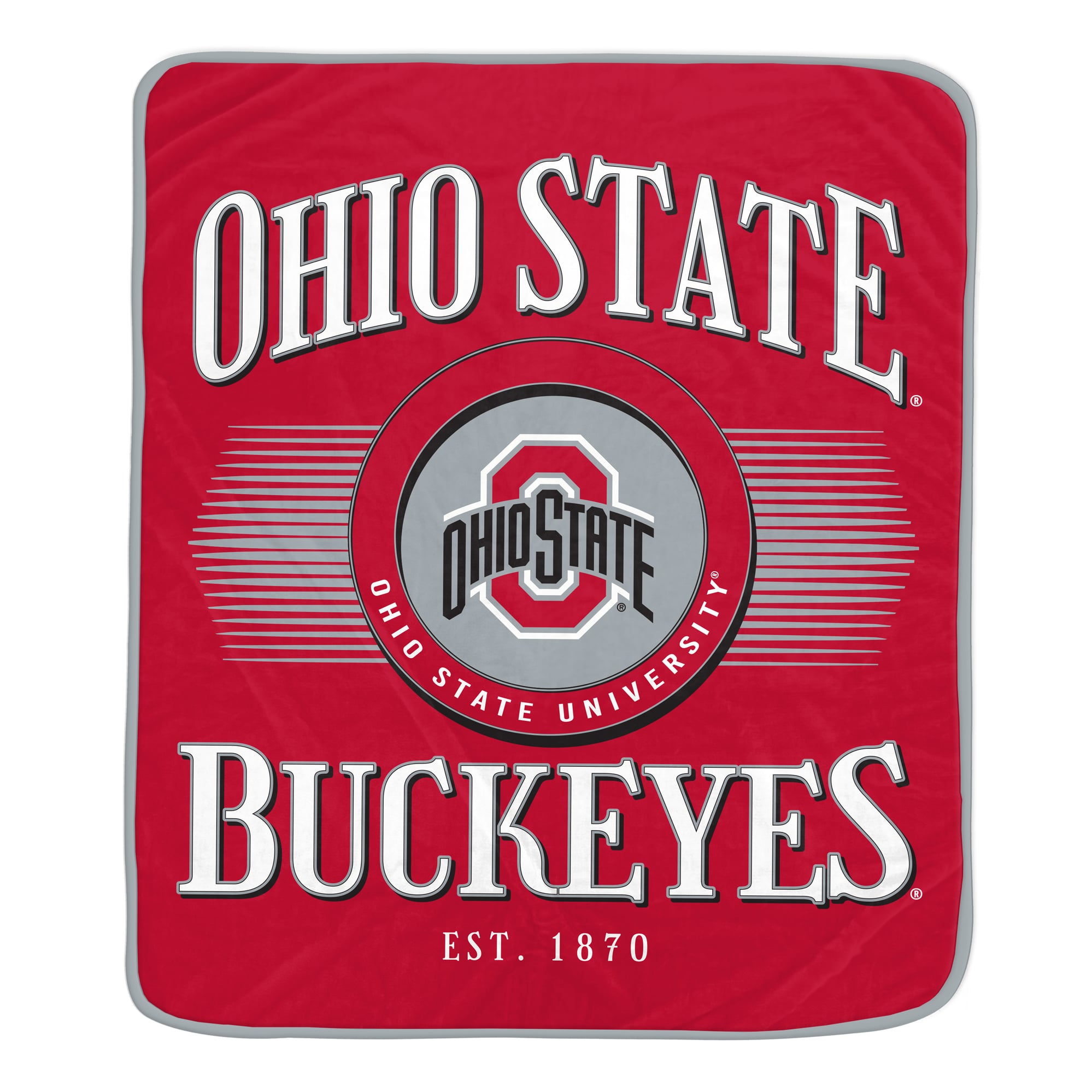 Couverture ultra douce Pegasus Ohio State Buckeyes Spotlight Arch 60" x 70"