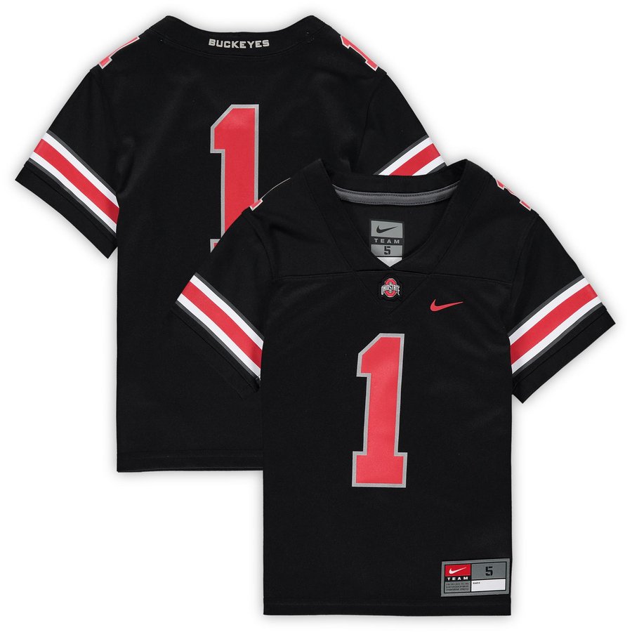Justin Fields Ohio State Buckeyes Football Jersey - Blackout Stitched #1 Jersey - All Sizes