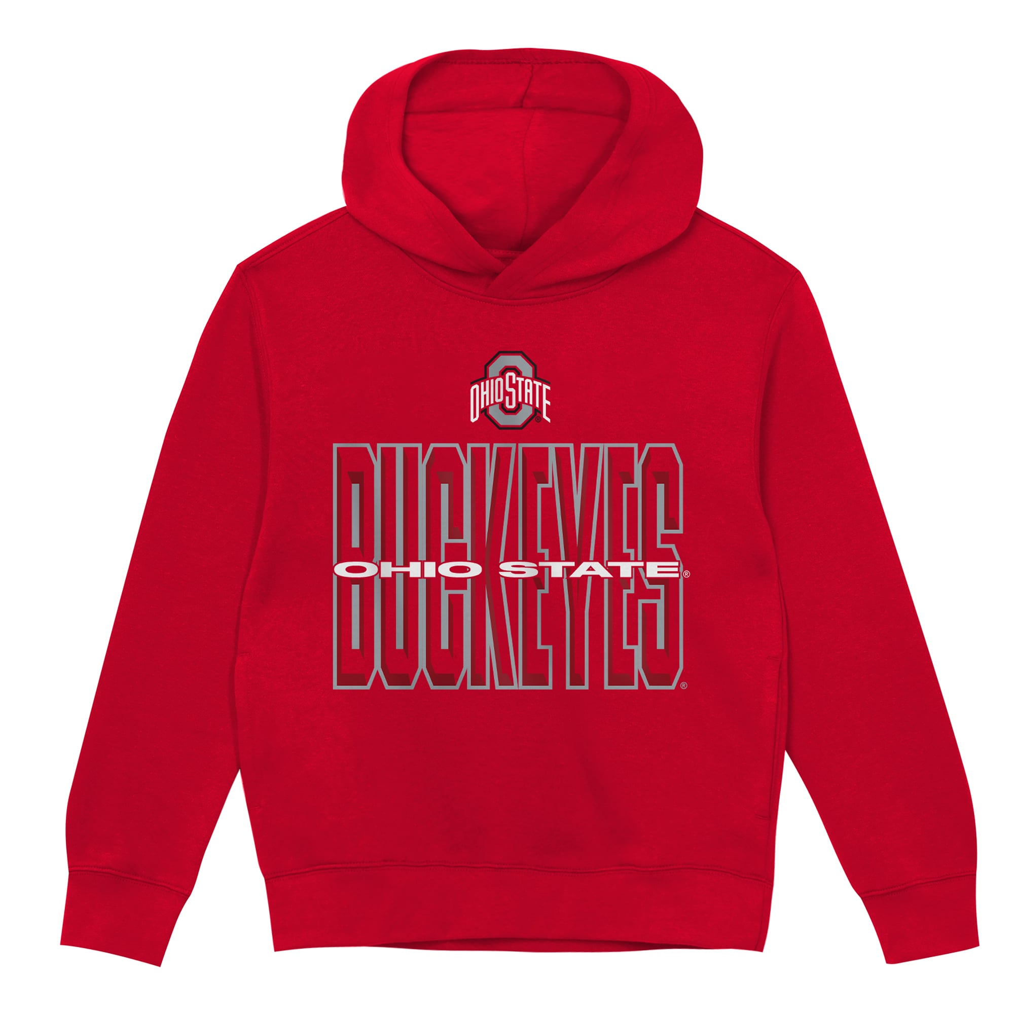 Sweat à capuche polaire Outerstuff rouge écarlate Ohio State Buckeyes Field General pour enfants d'âge préscolaire