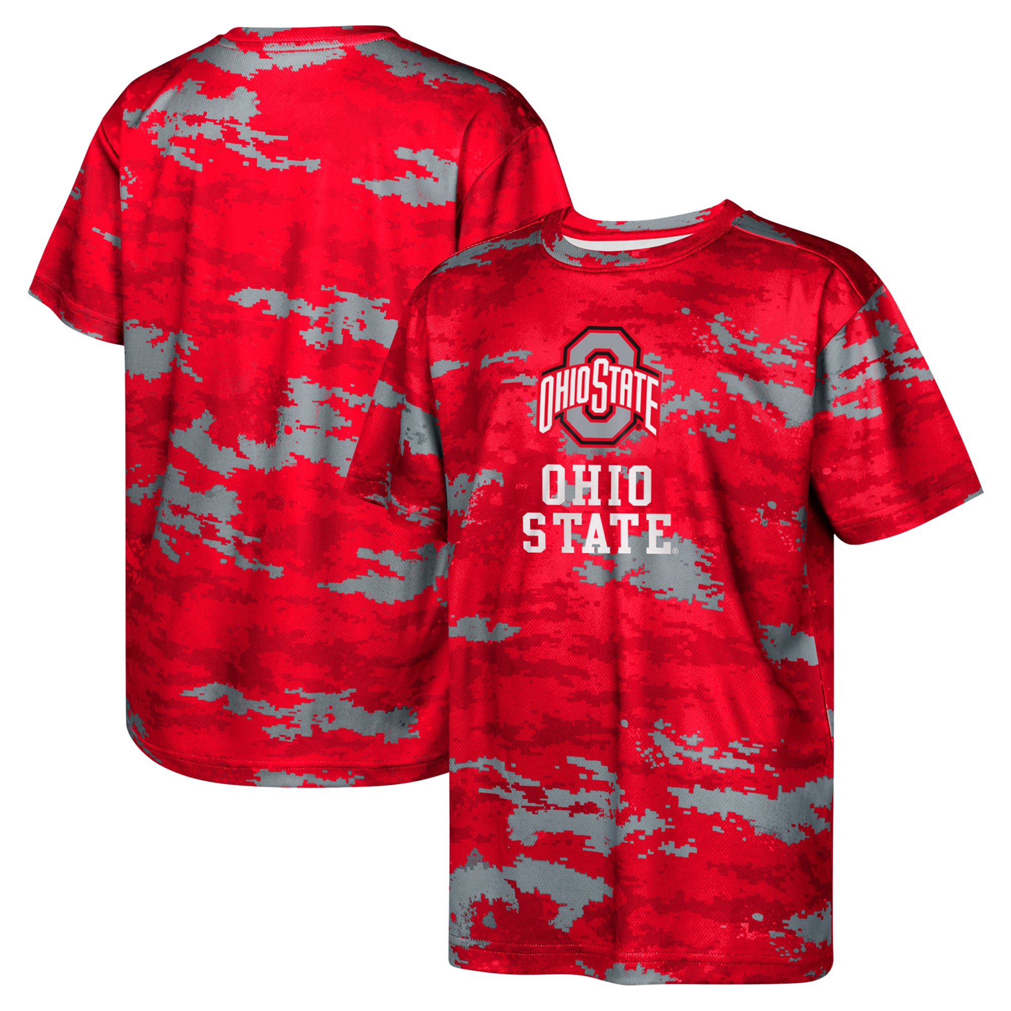 T-shirt d'entraînement des Ohio State Buckeyes Scarlet pour enfants d'âge préscolaire