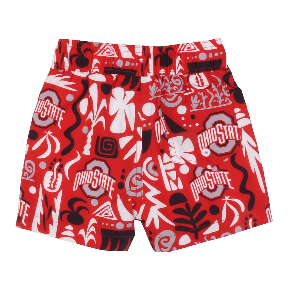  Ohio State Buckeyes Wes & Willy Preschool Allover Print Tribal Swim Shorts - Scarlet