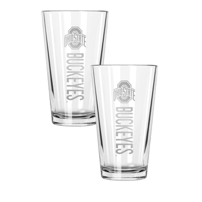 Ohio State Buckeyes The Memory Company Two-Piece 16oz. Pinnacle Pint Glass Set