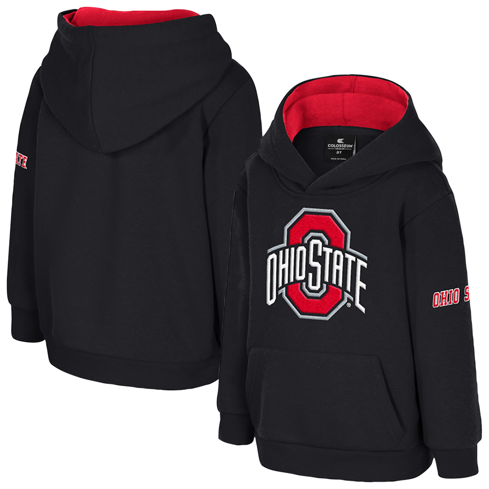 Toddler Colosseum  Charcoal Ohio State Buckeyes Big Logo Fleece Pullover Hoodie