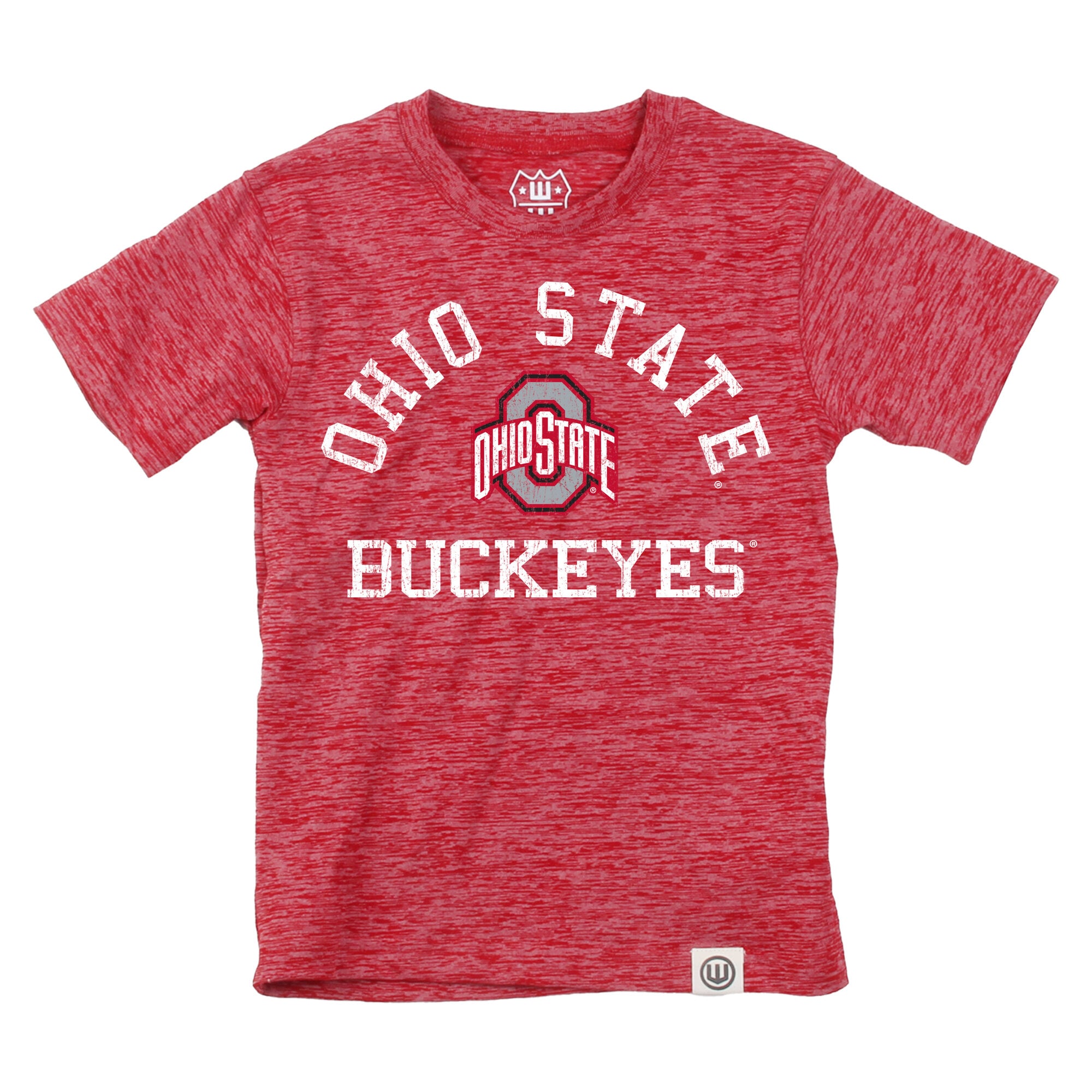 Ensemble t-shirt et short en laine nuageuse Wes & Willy Scarlet Ohio State Buckeyes pour tout-petits