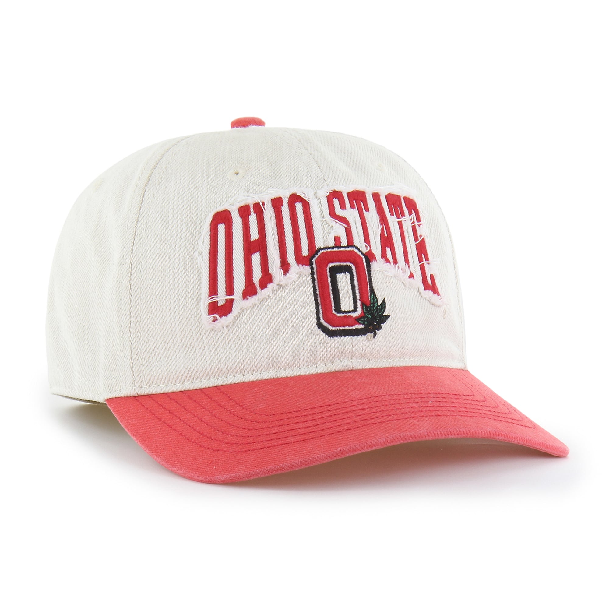 Casquette unisexe '47 Cream Ohio State Buckeyes Well Worn Clean Up Stretch Fit