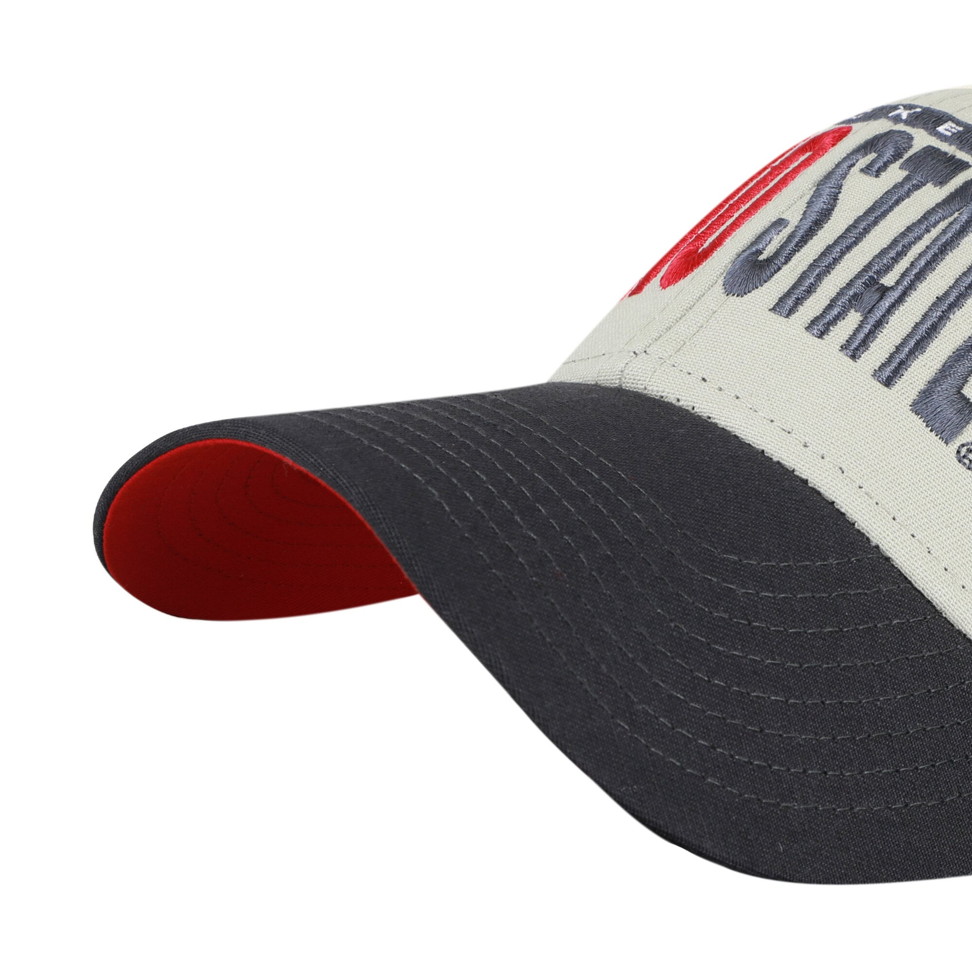 Casquette unisexe ajustable '47 grise/noire Ohio State Buckeyes avec inscription demi-bloc MVP