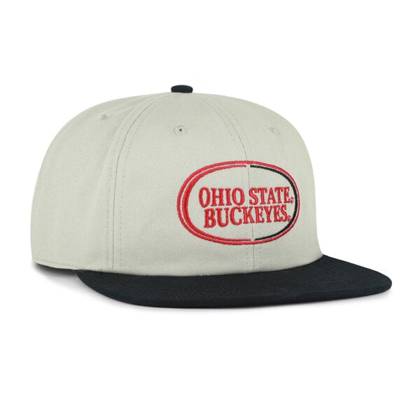 Unisex '47 Gray/Black Ohio State Buckeyes Ovalcrest Captain Snapback Hat