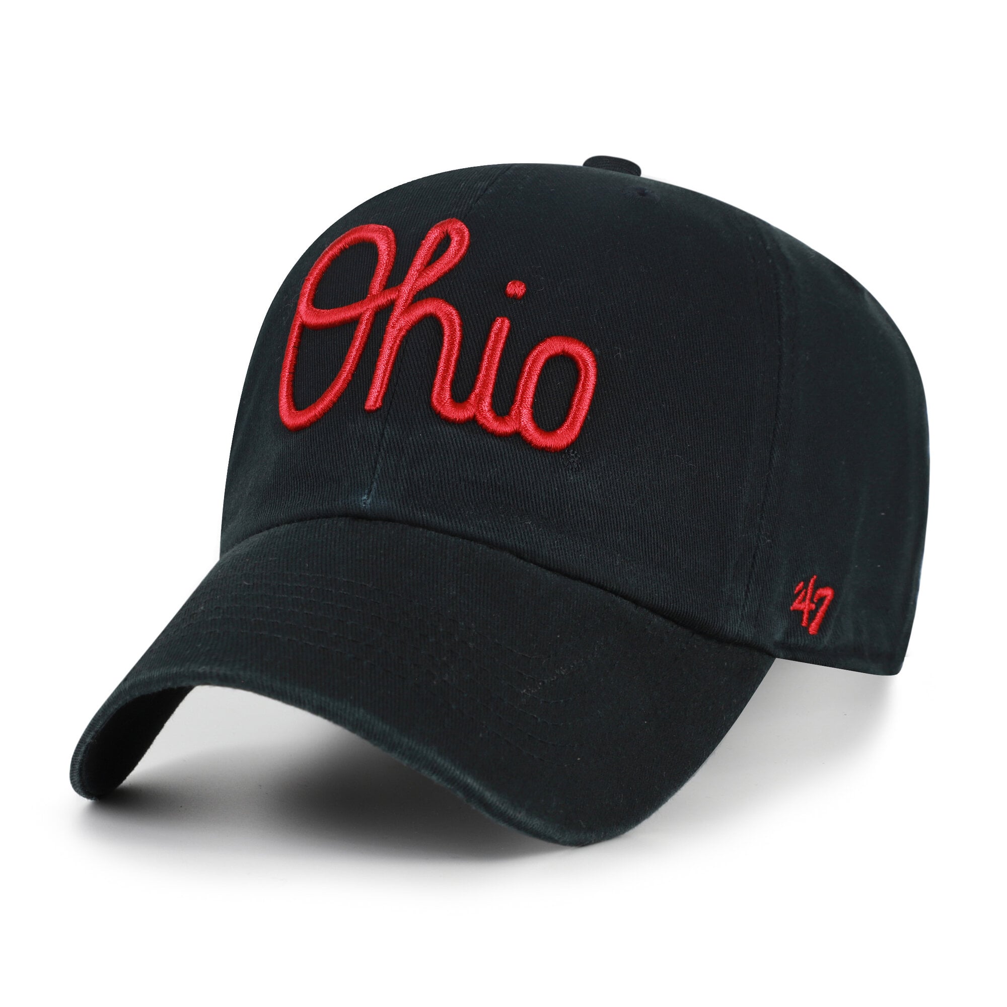 Unisex '47  Ohio State Buckeyes Black Vault Clean Up Adjustable Hat