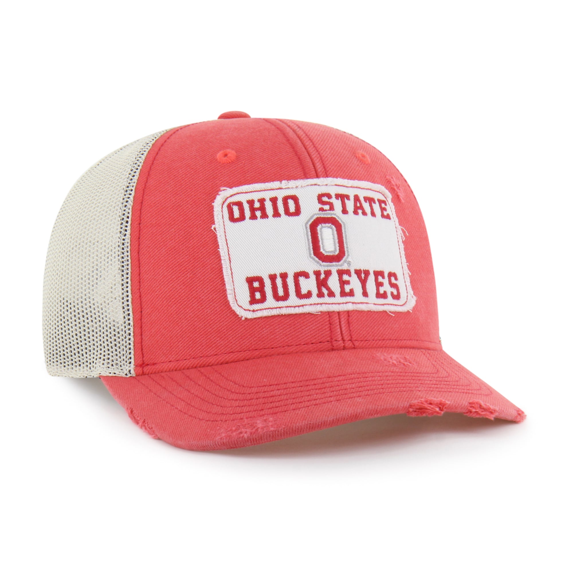 Unisex '47 Red Ohio State Buckeyes Egremont Well-Worn Adjustable Trucker Hat