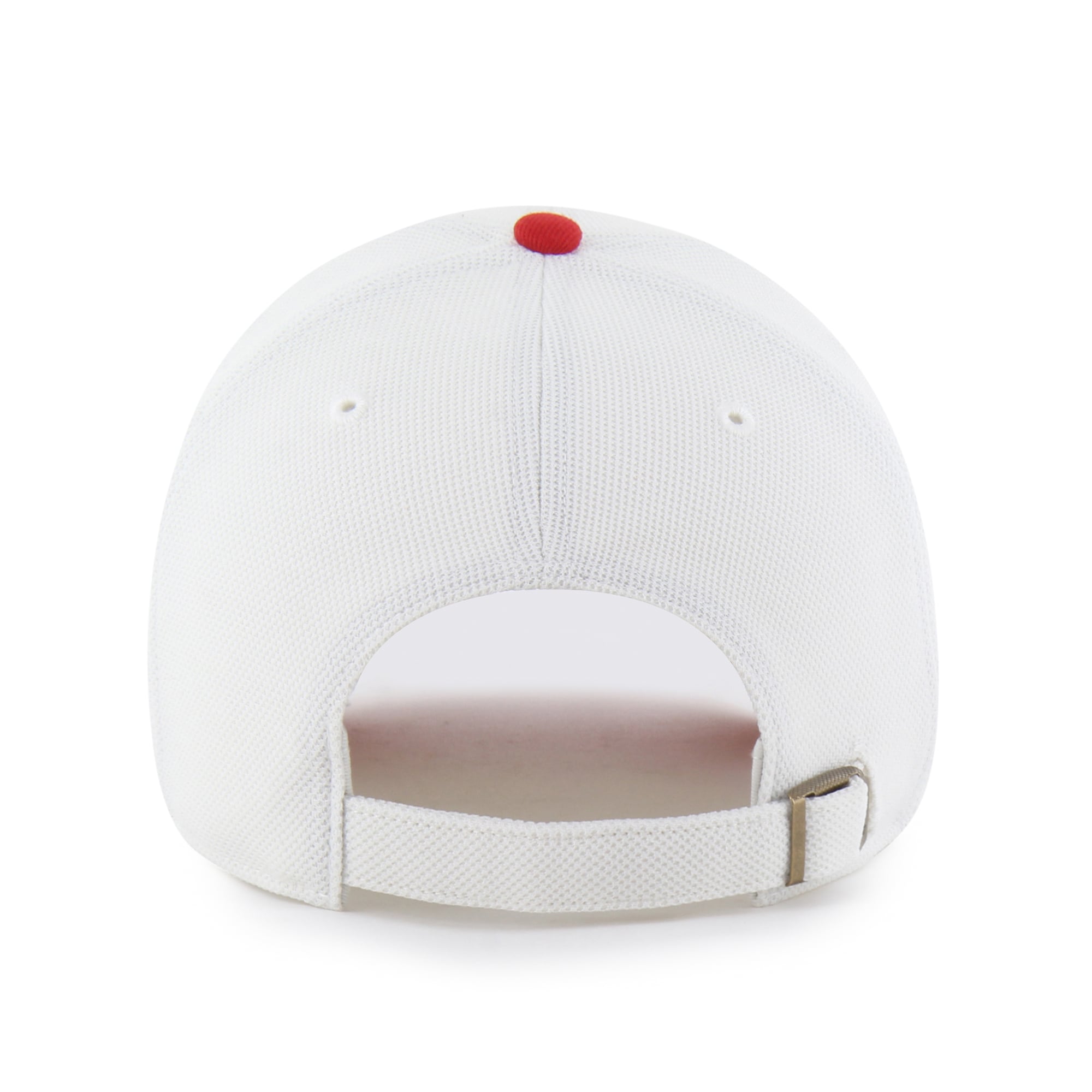 Unisex '47 White/Scarlet Ohio State Buckeyes Pique Patch Clean Up Adjustable Hat