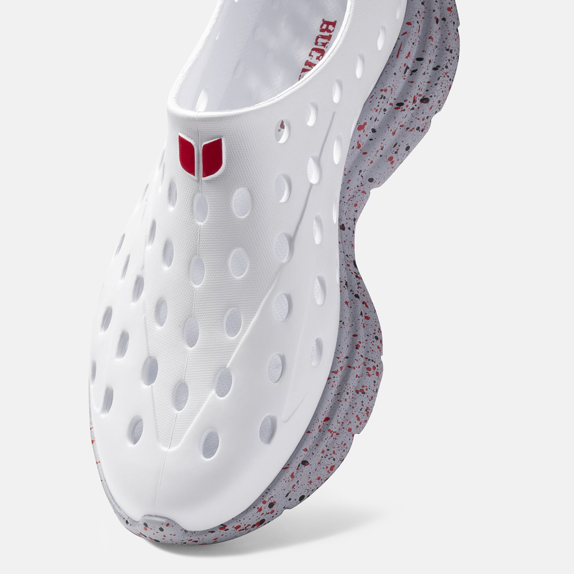 Chaussures unisexes Kane Footwear blanches mouchetées Ohio State Buckeyes