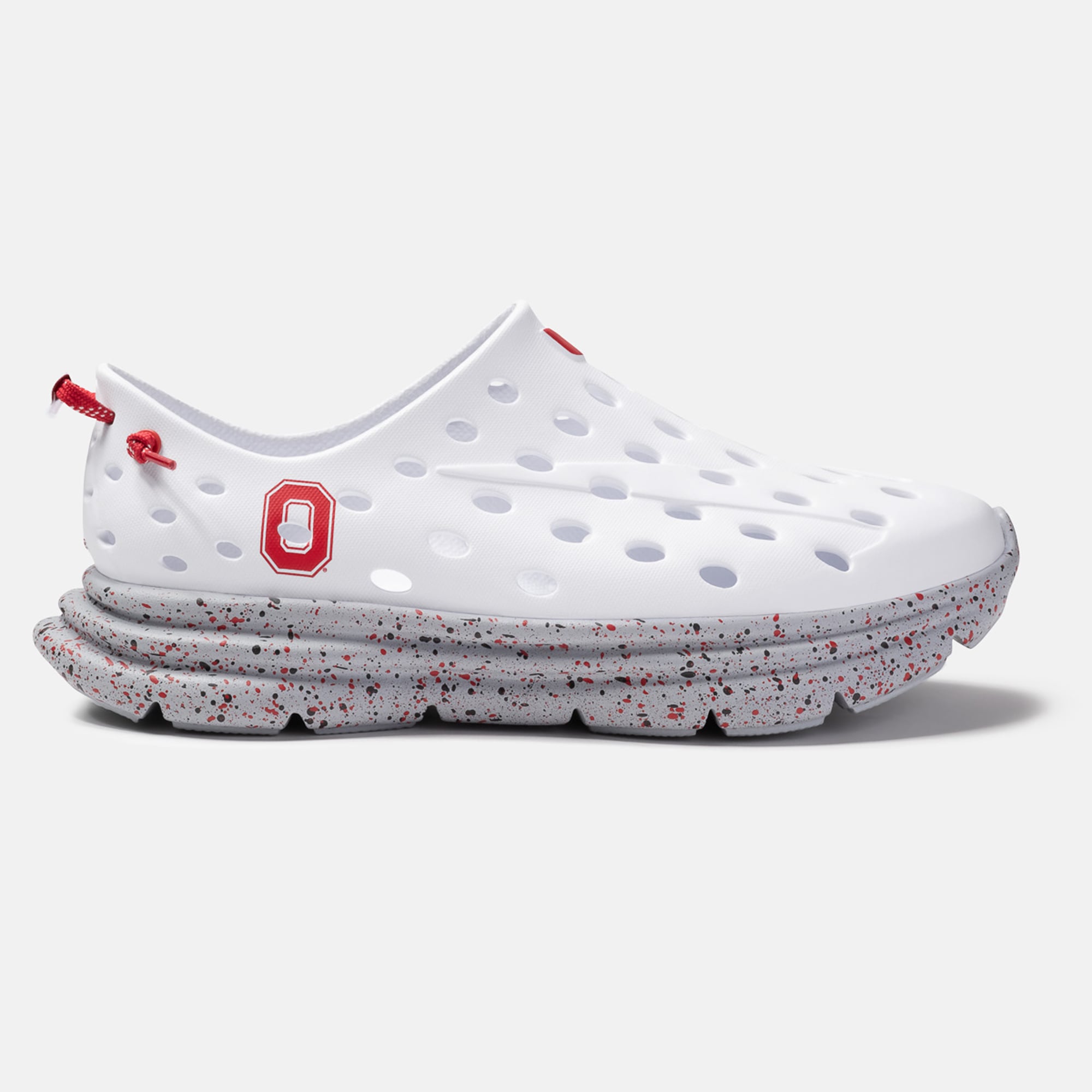 Chaussures unisexes Kane Footwear blanches mouchetées Ohio State Buckeyes