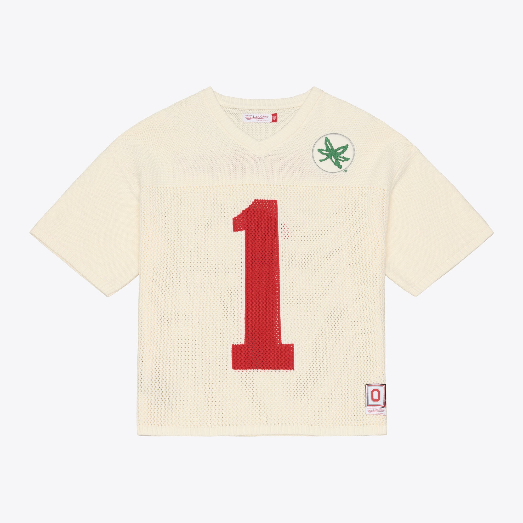Pull unisexe Mitchell & Ness crème Ohio State Buckeyes Retro Roots