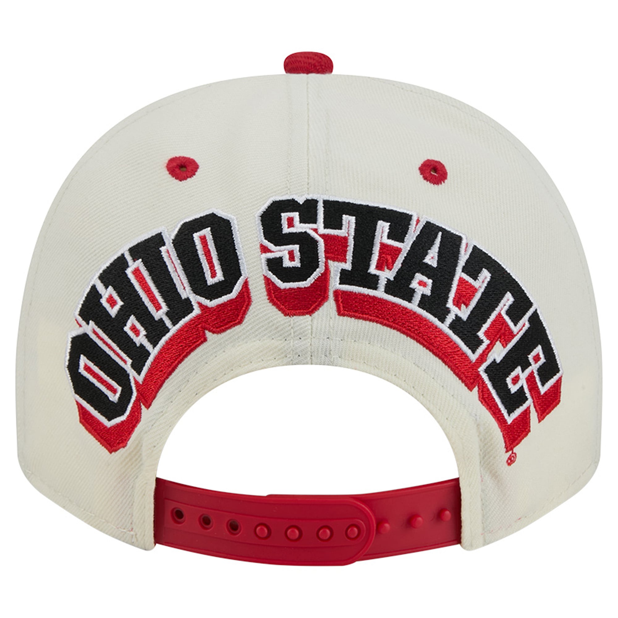 Unisex New Era White/Scarlet Ohio State Buckeyes A-Frame 9FIFTY Snapback Hat