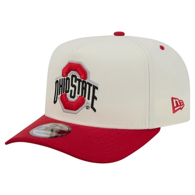 Ohio State Buckeyes New Era Unisex A-Frame 9FIFTY Snapback Hat - White/Scarlet