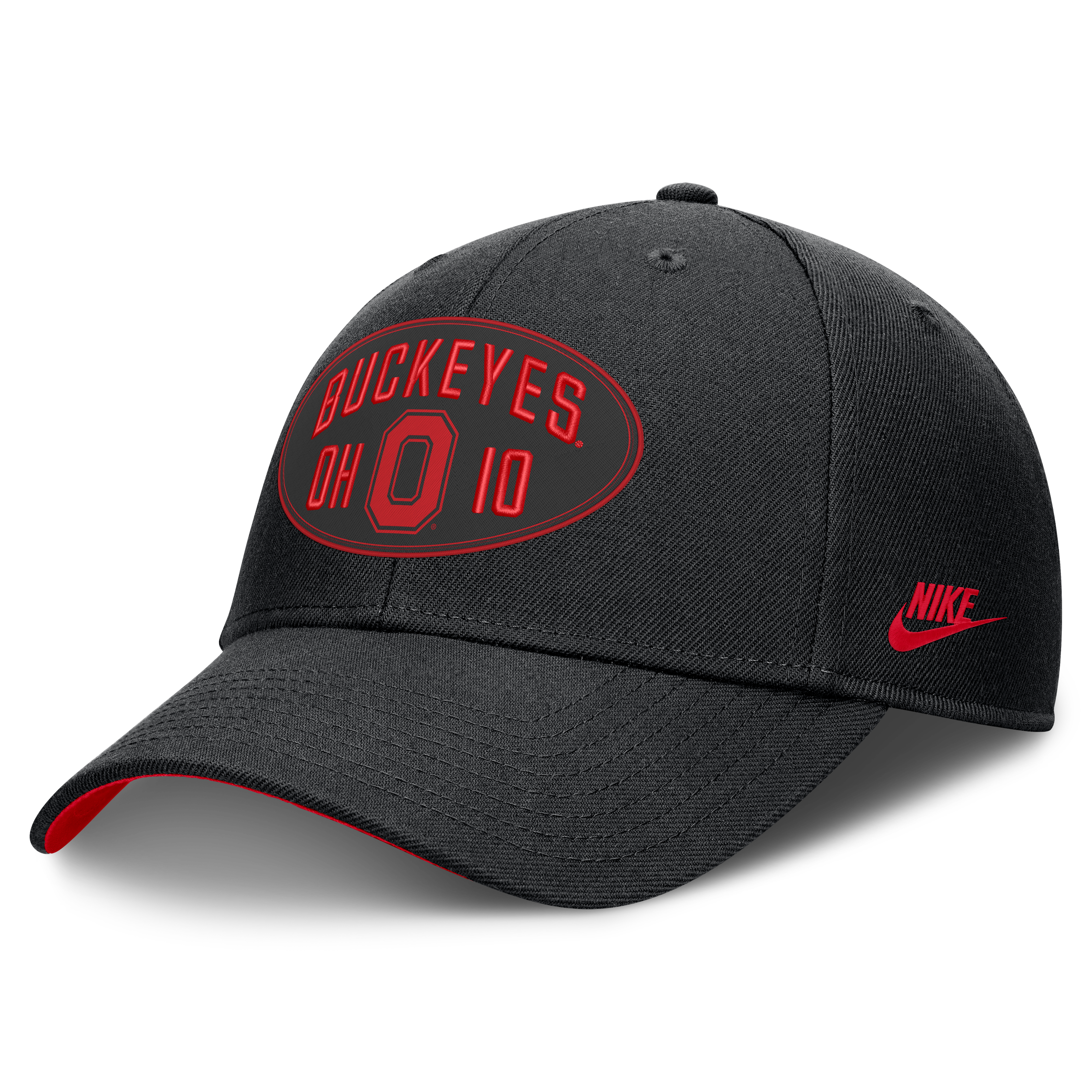 Casquette unisexe Nike noire Ohio State Buckeyes Legacy Letter & Location Rise ajustable