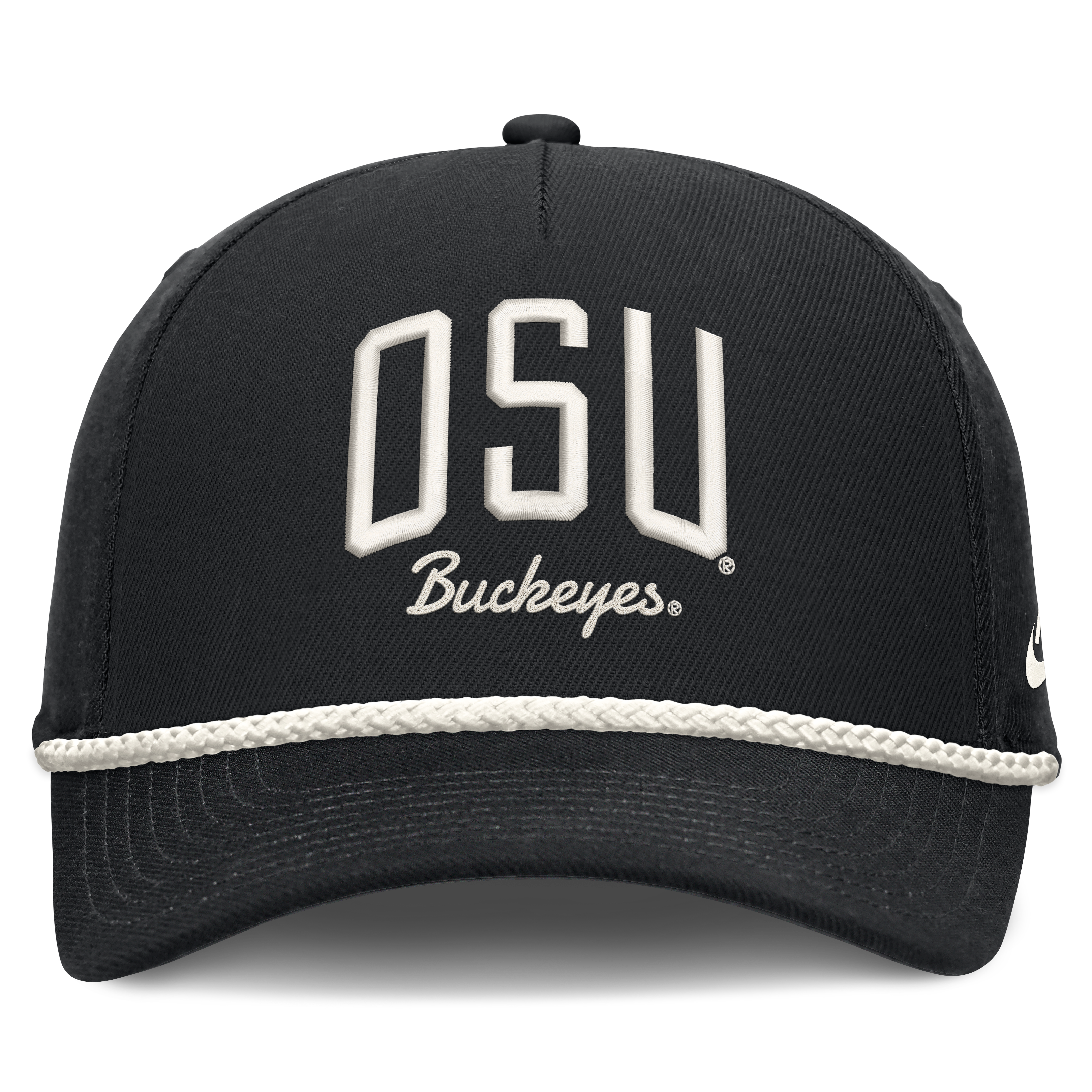 Casquette unisexe Nike noire Ohio State Buckeyes à lettres et taille ajustable