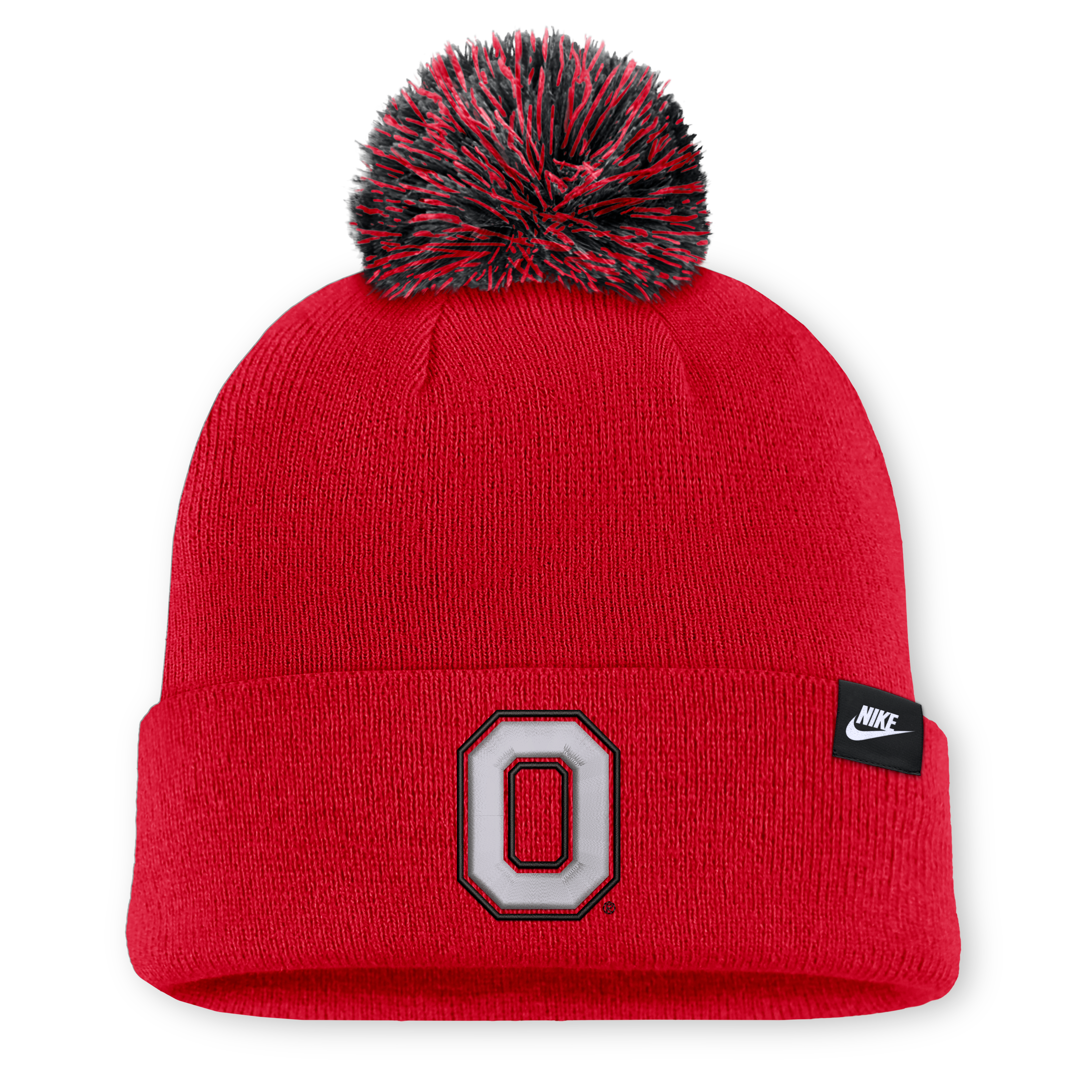 Bonnet unisexe Nike écarlate à l'effigie des Ohio State Buckeyes, avec pompon.