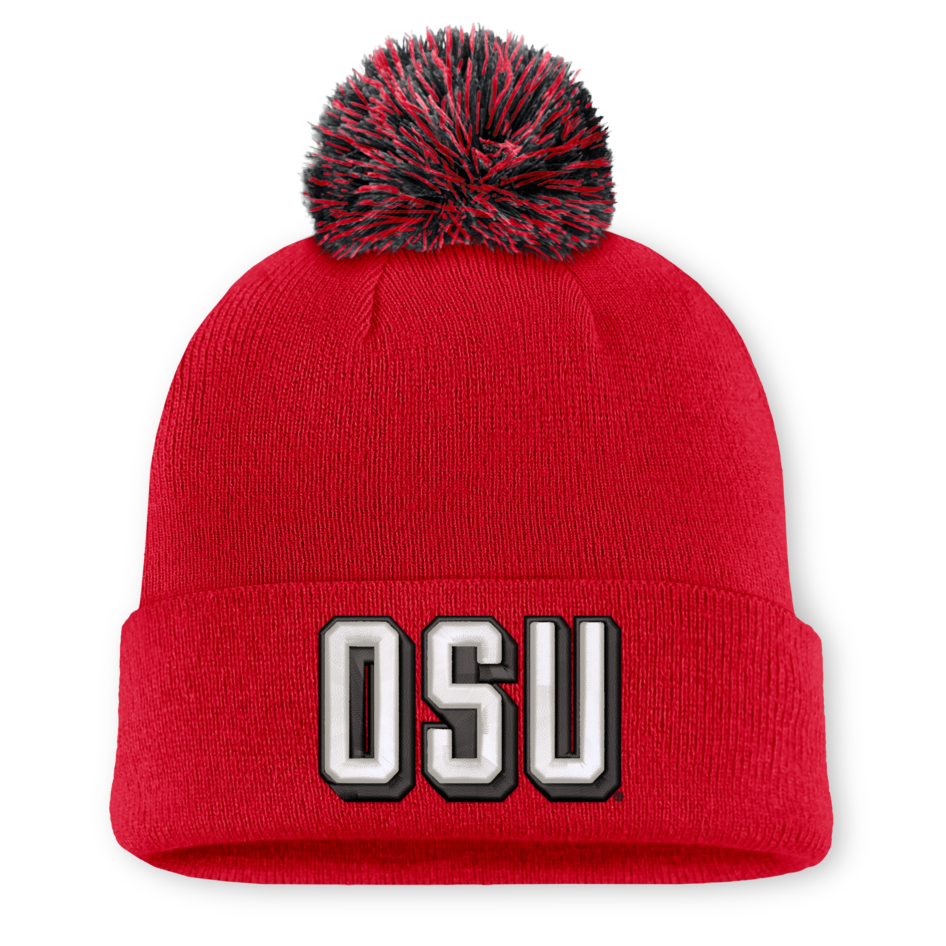 Bonnet unisexe Nike écarlate à l'effigie des Ohio State Buckeyes, avec pompon.